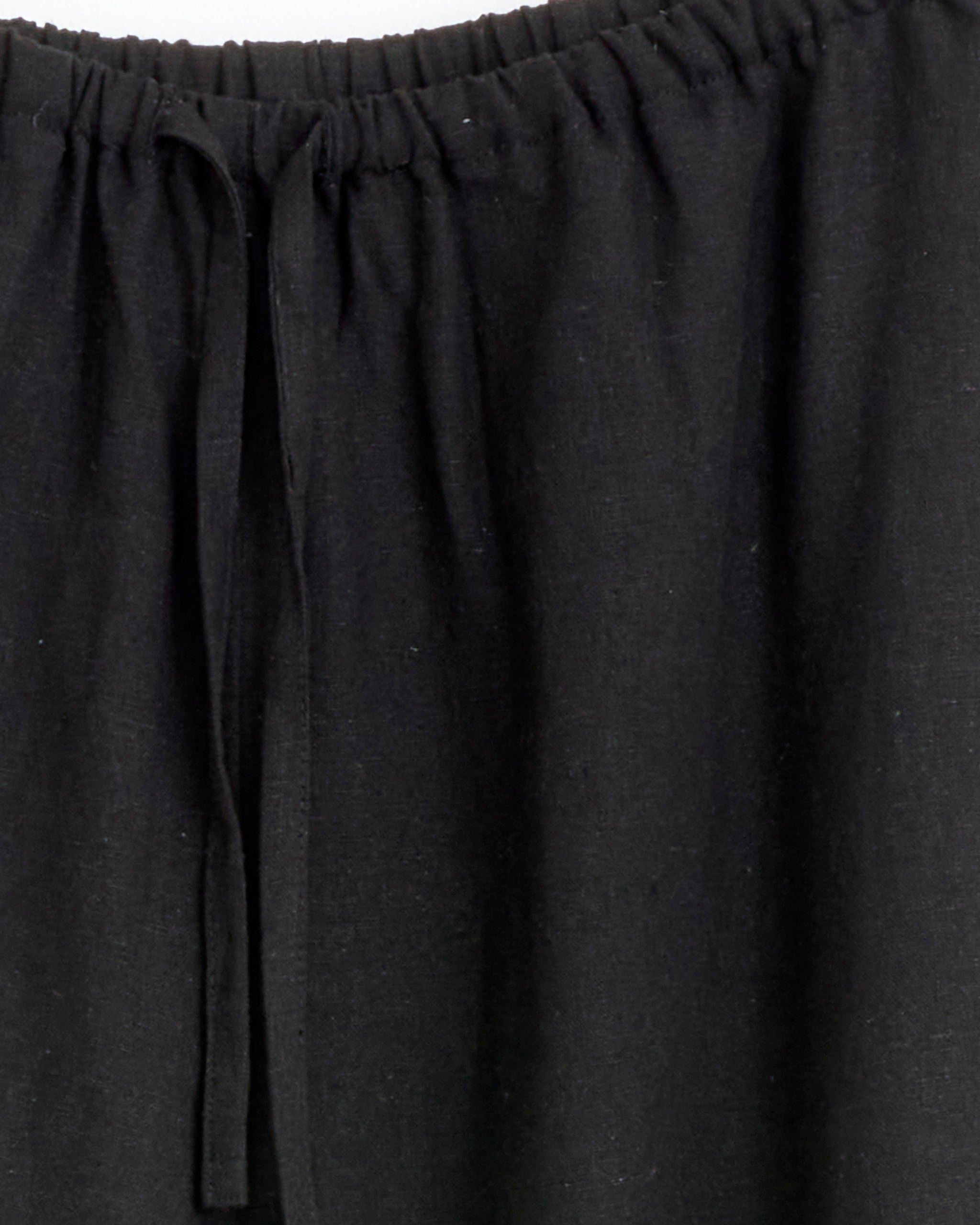 Mijeong Park Linen Blend Cropped Pant - Black / S (283956)