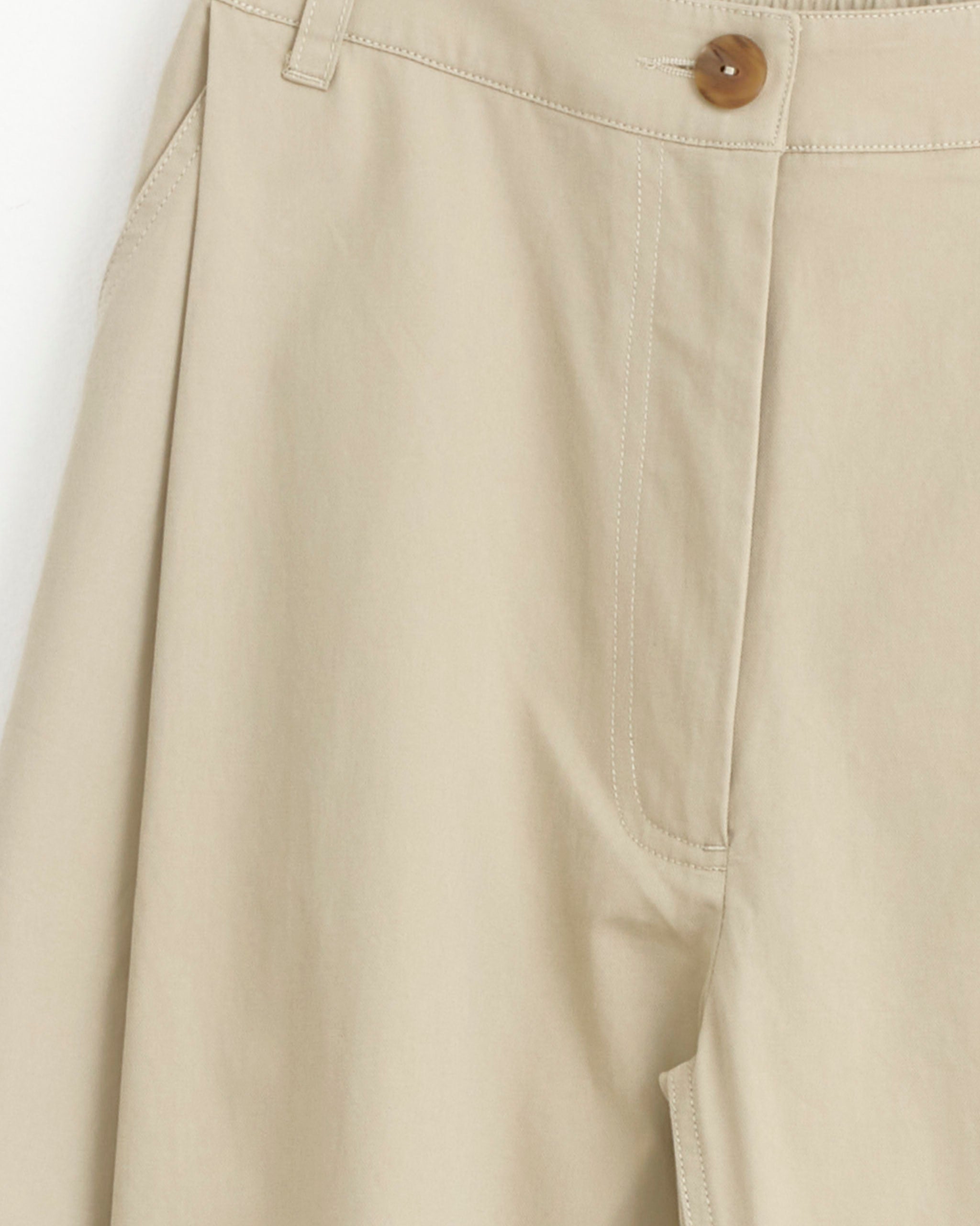 Mijeong Park Cotton Barrel Leg Pant, Beige - Beige / S (283960)