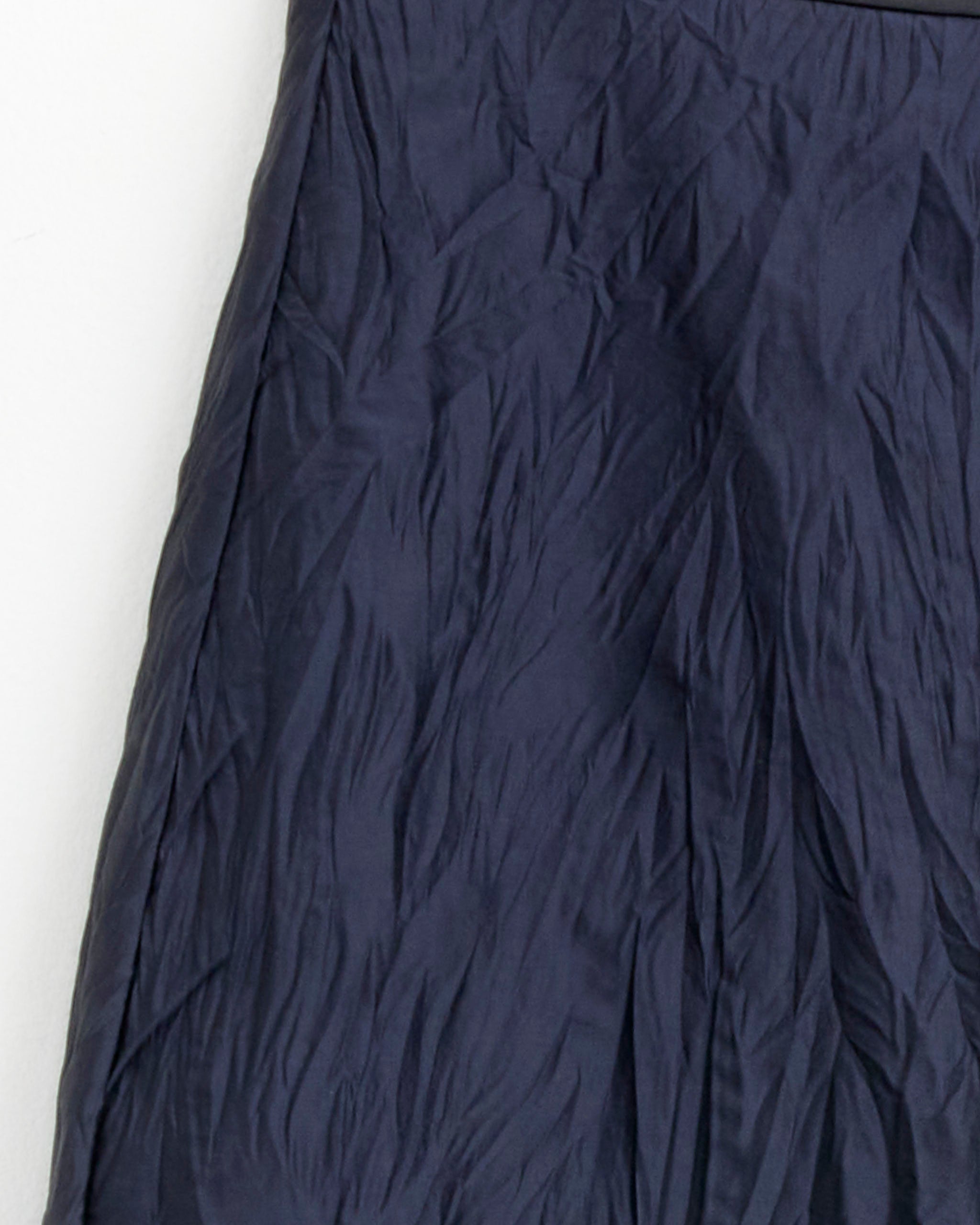 Mijeong Park Crinkled Midi Skirt, Navy - Navy / S (283984)