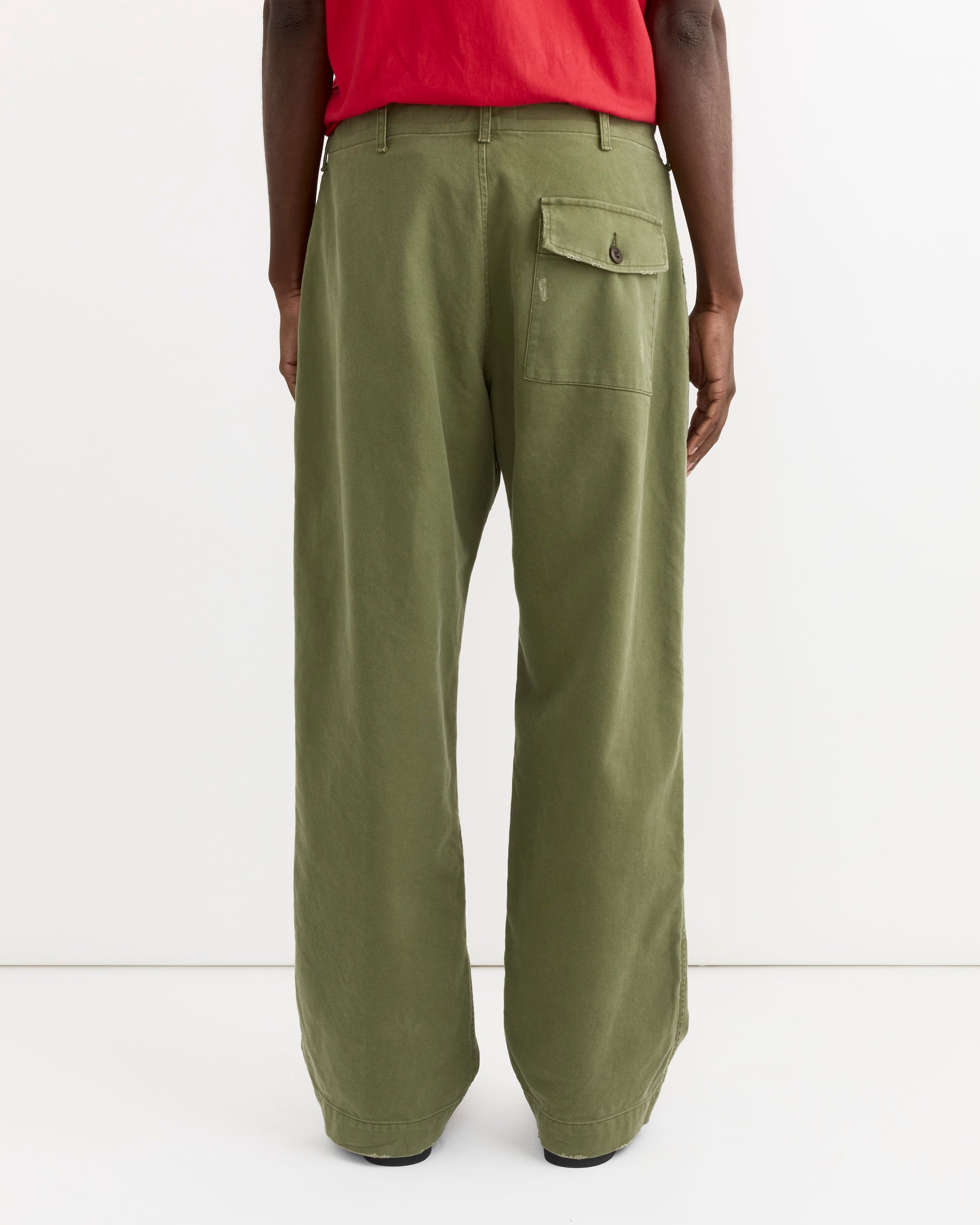 SMOCK Toyon Pant French Cotton Twill Olive - French Cotton Twill Olive / M (284371)