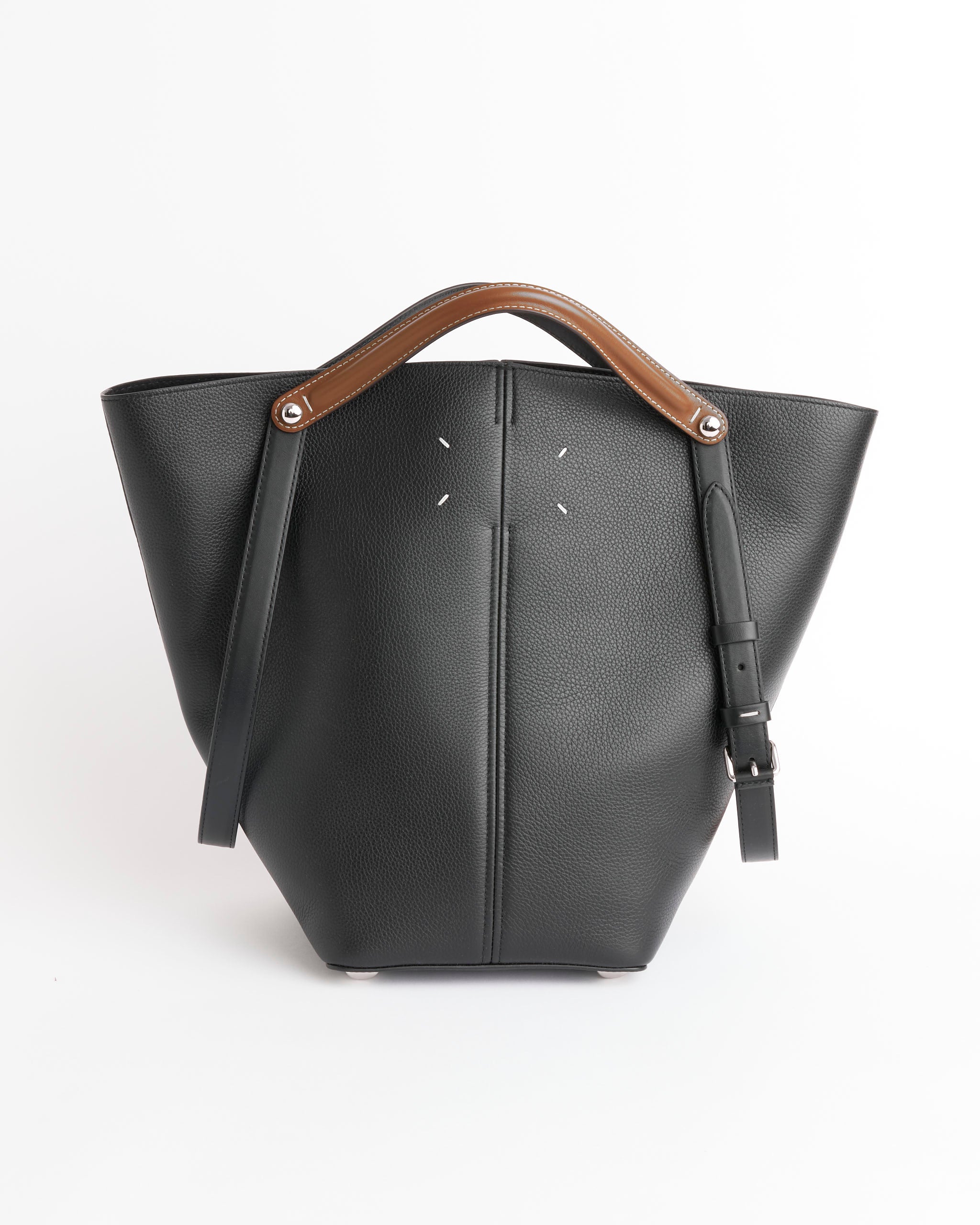 Maison Margiela Dress Age Medium Bag - Black/Chestnut - Default Title (284381)