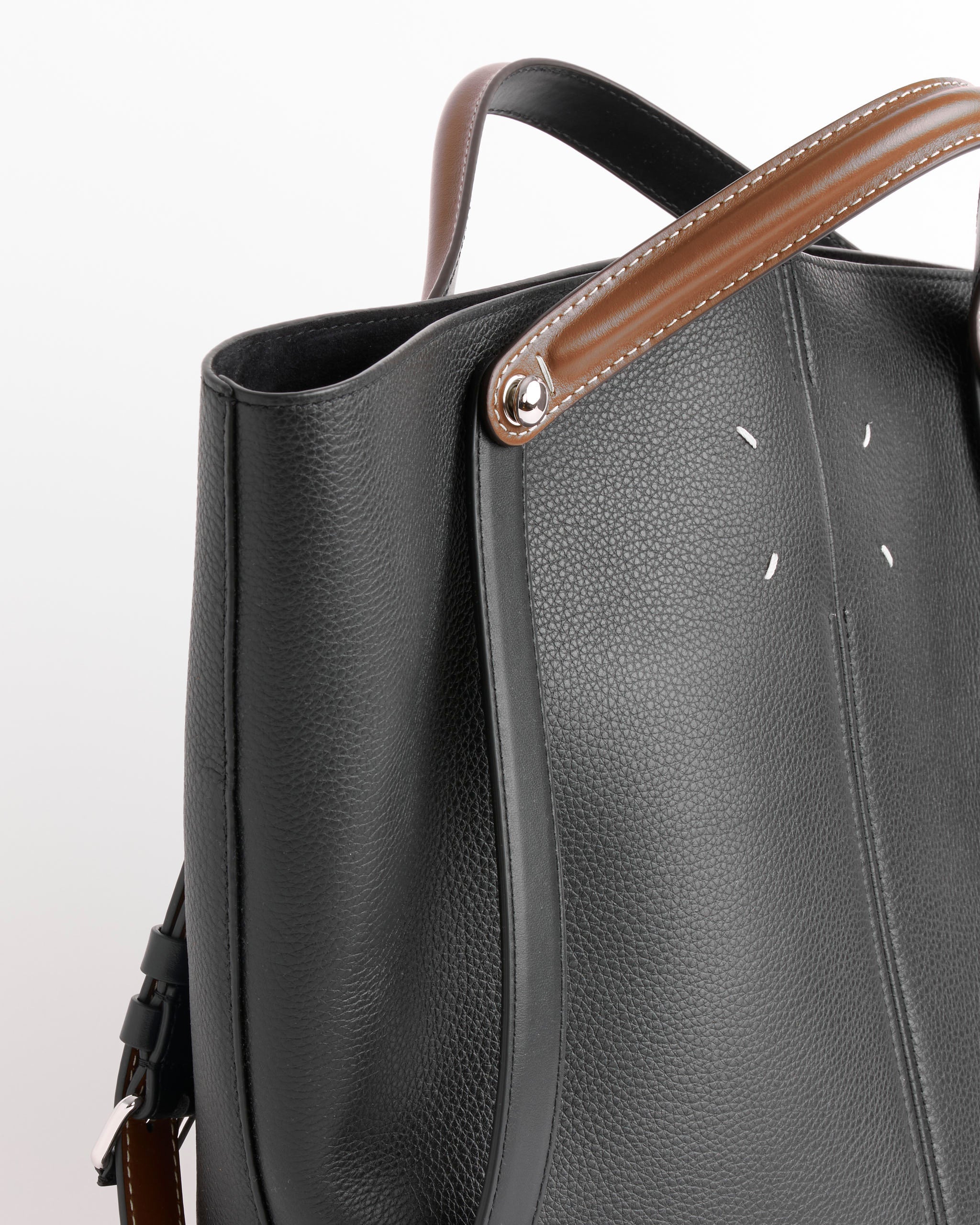 Maison Margiela Dress Age Medium Bag - Black/Chestnut - Default Title (284381)