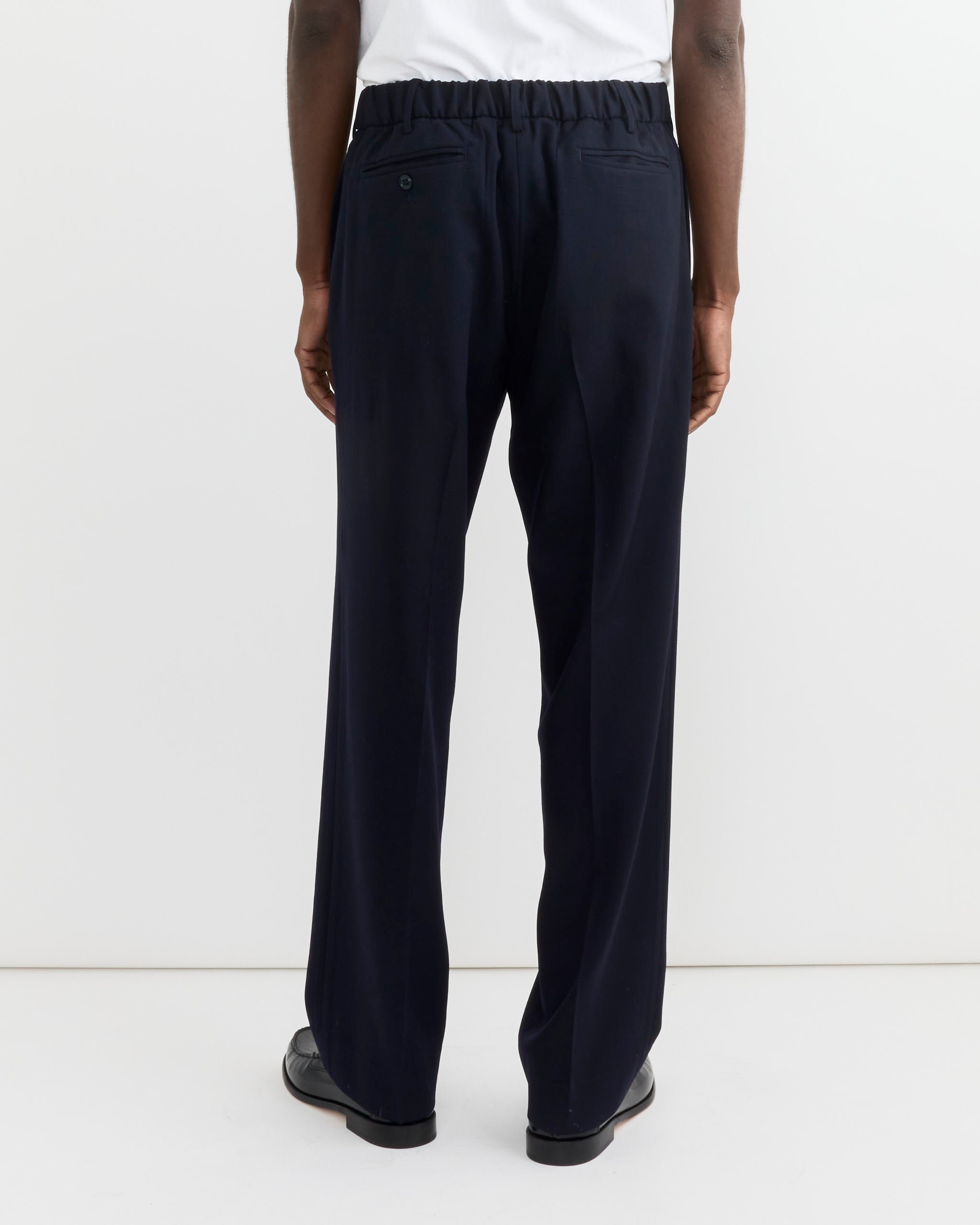 West Coast Pant in Wool Gabardine Navy - Wool Gabardine Navy / M (284418)