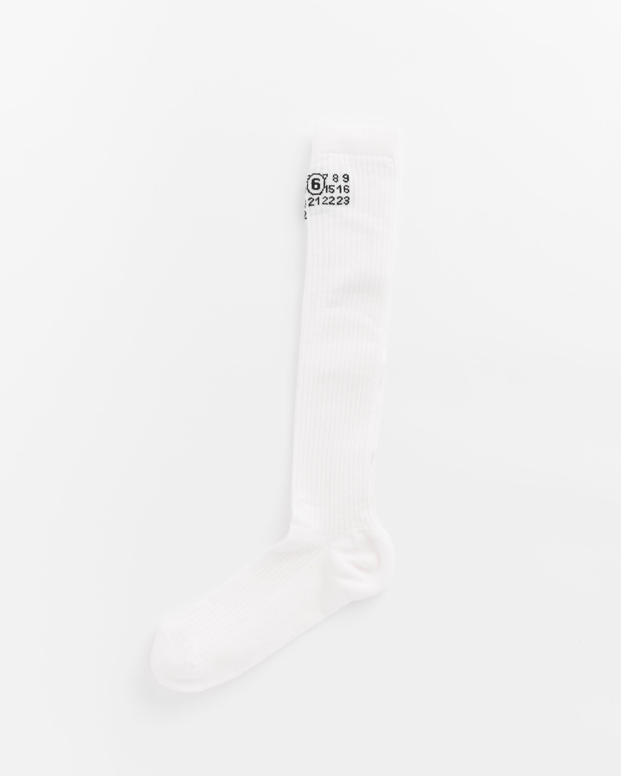 MM6 S52TL0041 Bootleg Socks, Off White - Off White / M (284500)