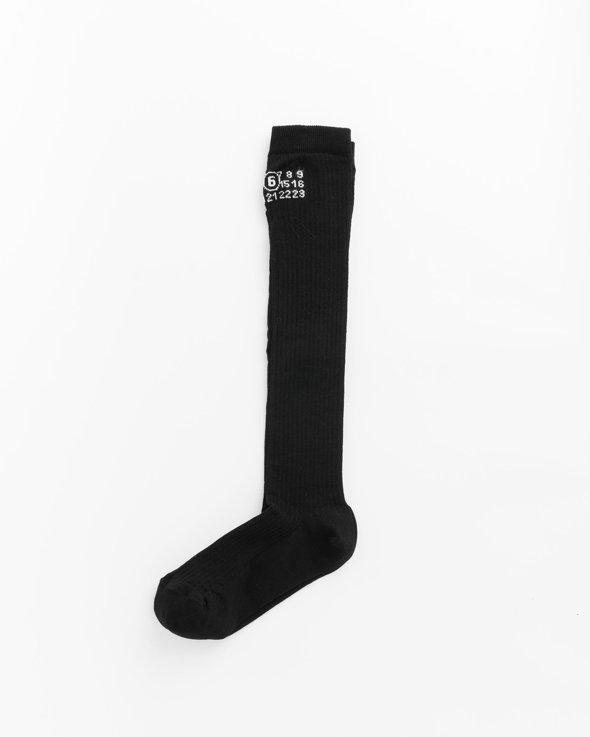 MM6 S52TL0041 Bootleg Socks, Black - Black / S (284501)