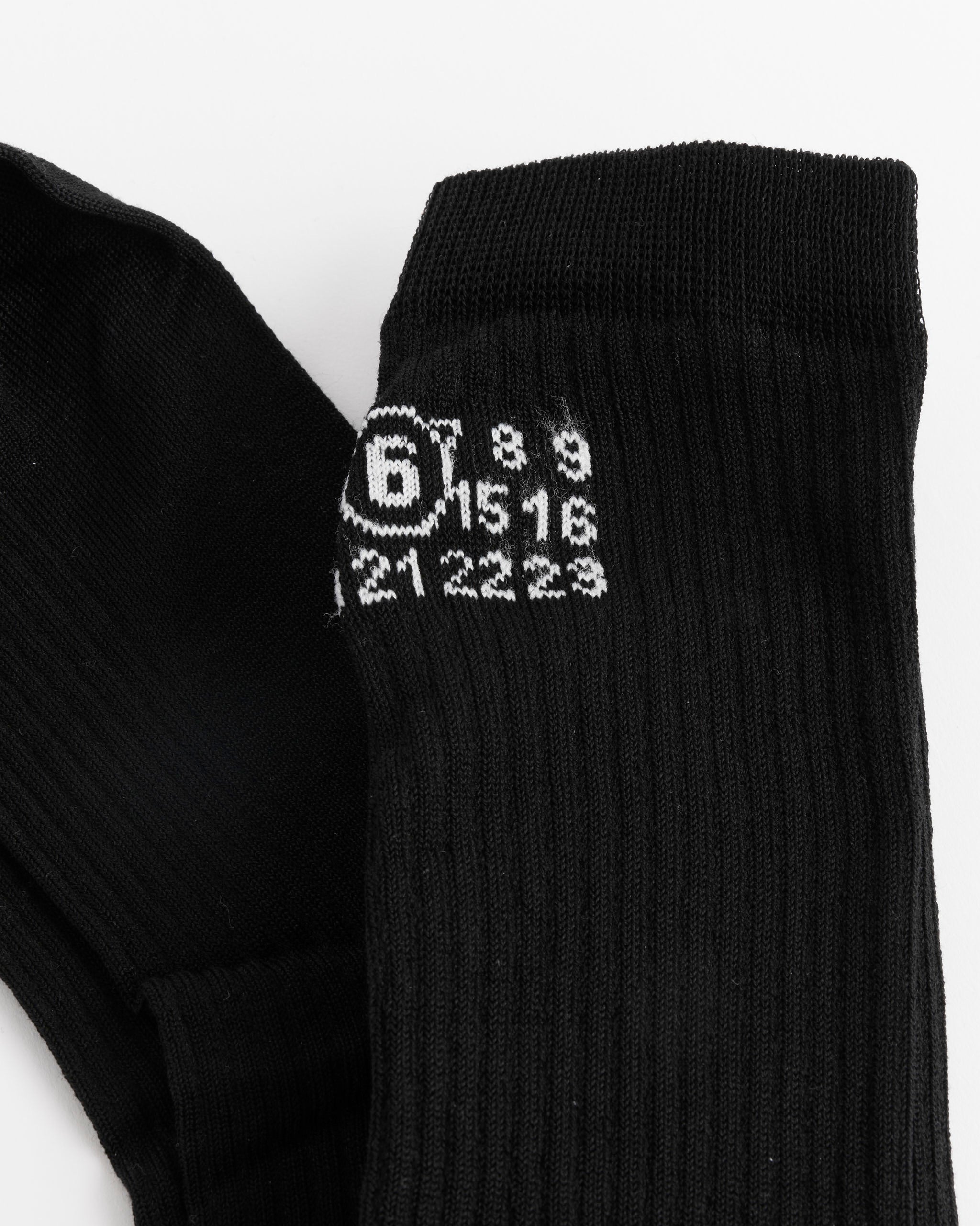 MM6 S52TL0041 Bootleg Socks, Black - Black / S (284501)