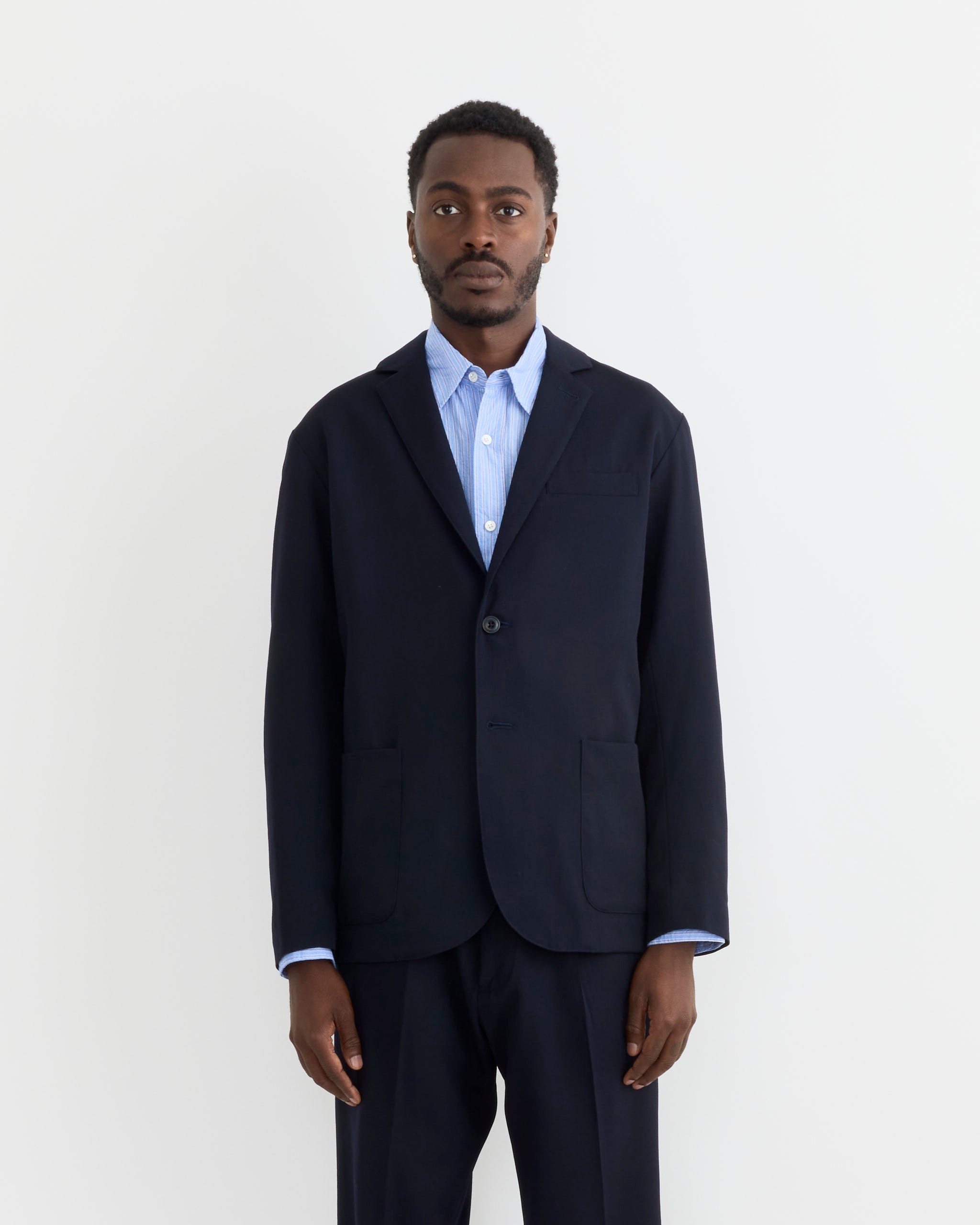 Blazer in Wool Gabardine Navy - Wool Gabardine Navy / M (284518)