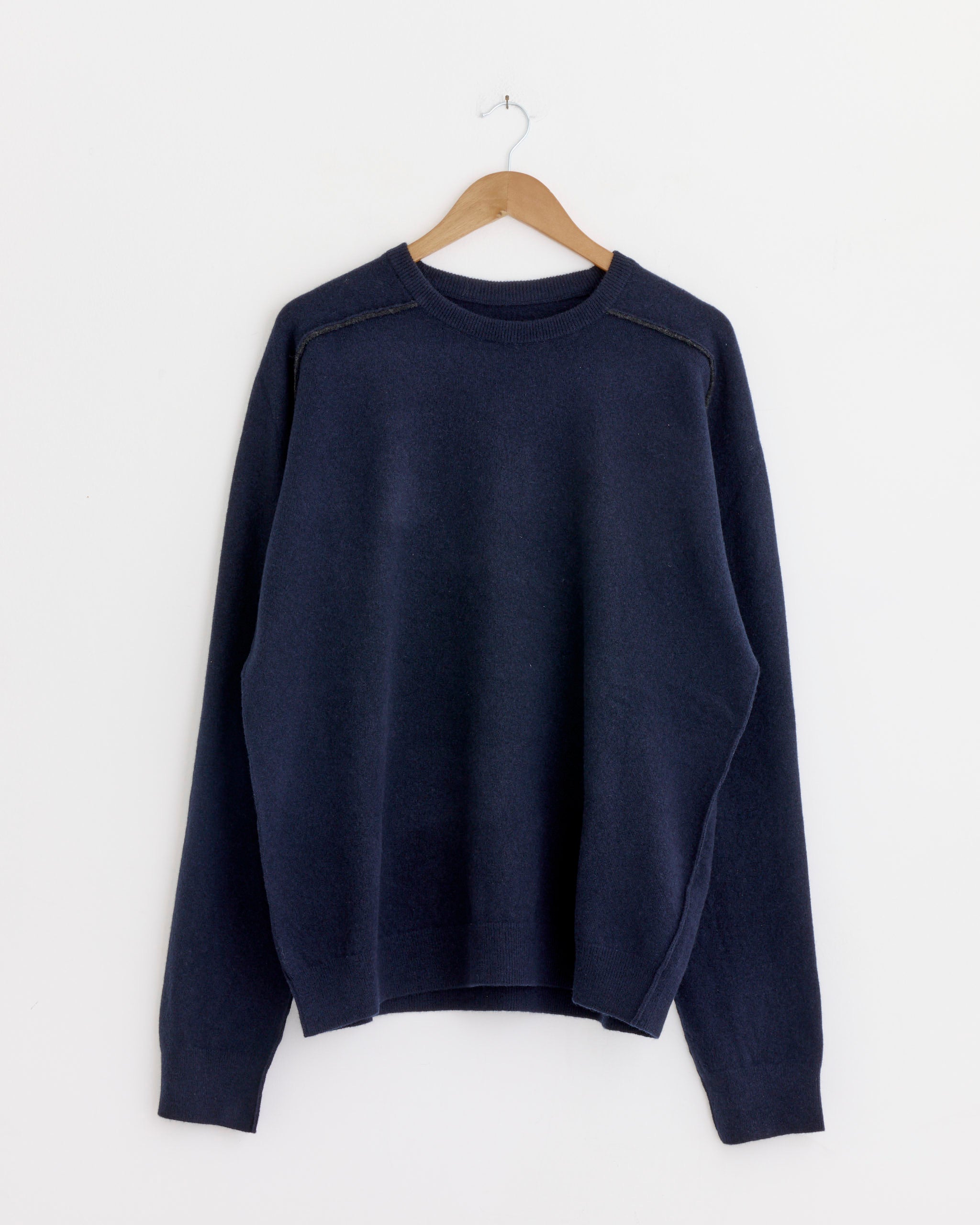 Maison Margiela Lambswool Sweater - Navy/Dark Grey / L (284535)