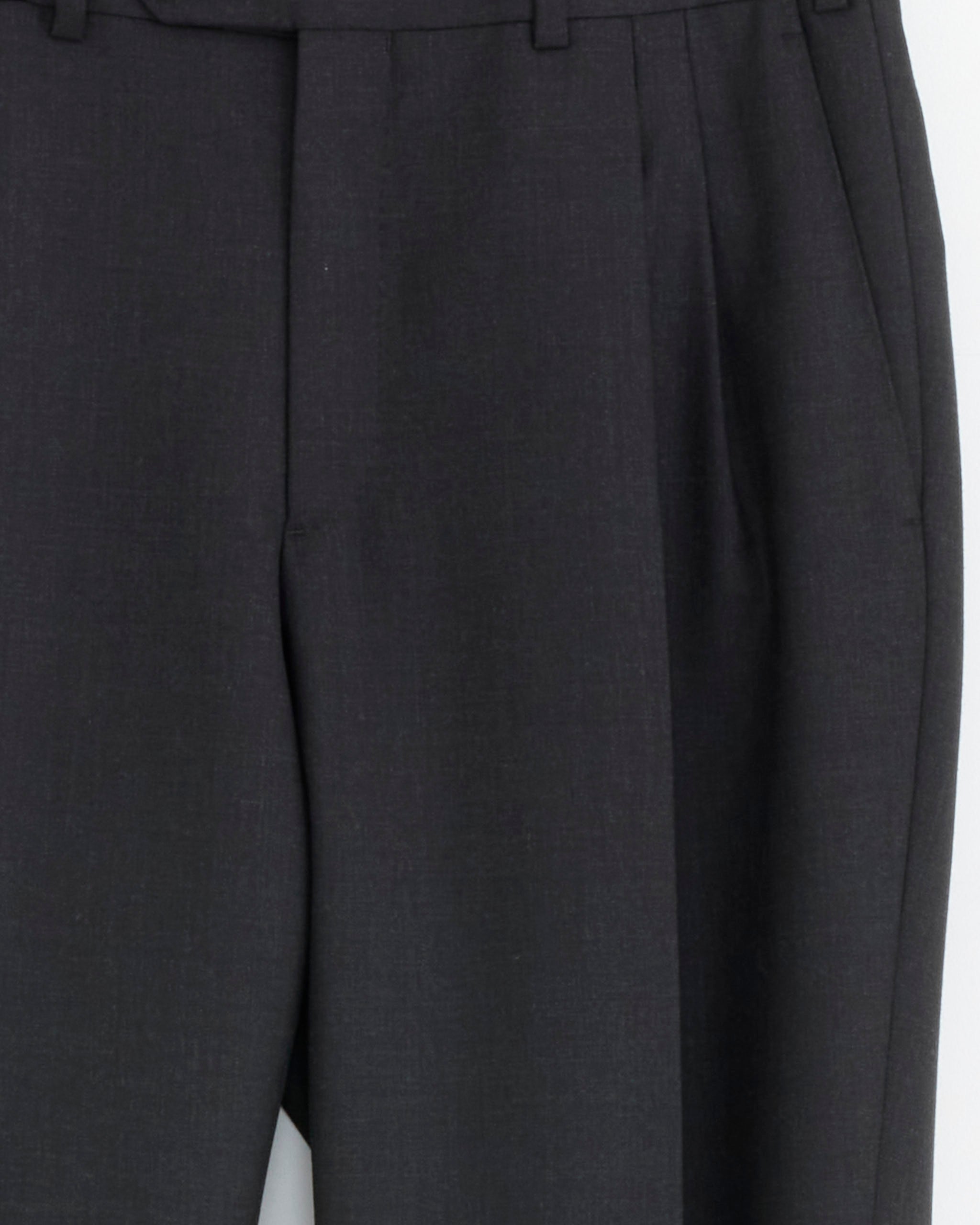 パンツ SALON C.LUNDMAN / Double Pleat Trouser Double Pleat Trouser in Dark Grey