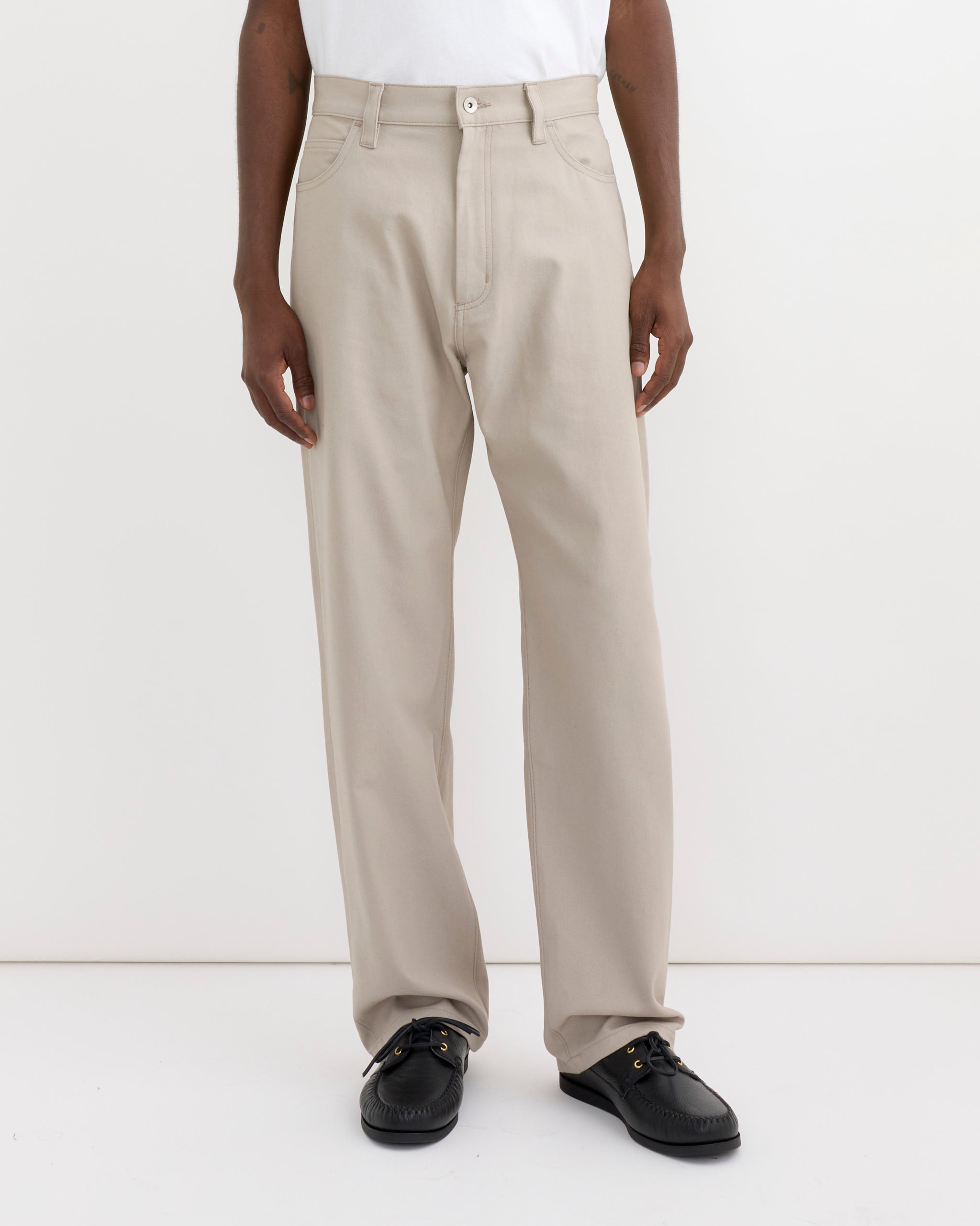 Double Pleat Chino Pant in Khaki