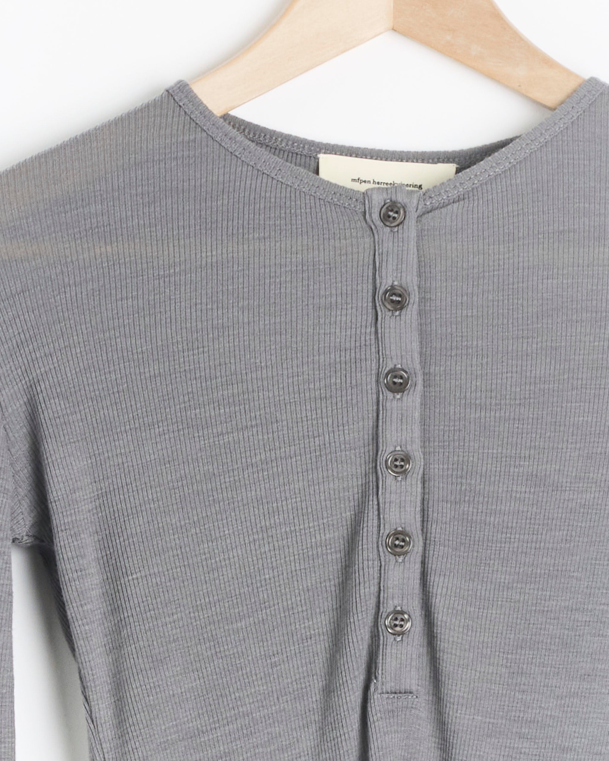 mfpen L/S Henley - Lead Grey / XS (284819)