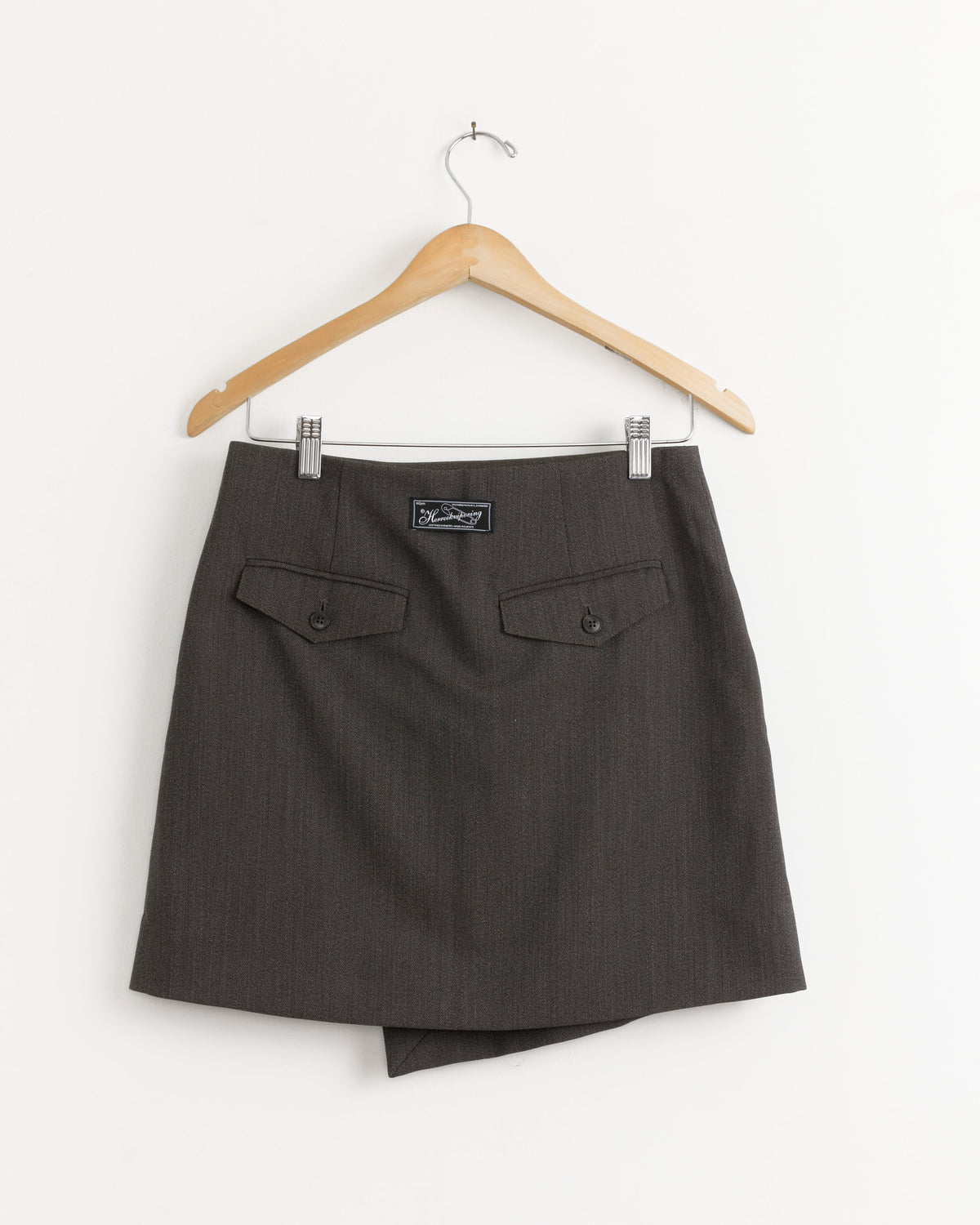 Titled Wrap Skirt in Taupe - Taupe / S (284837)