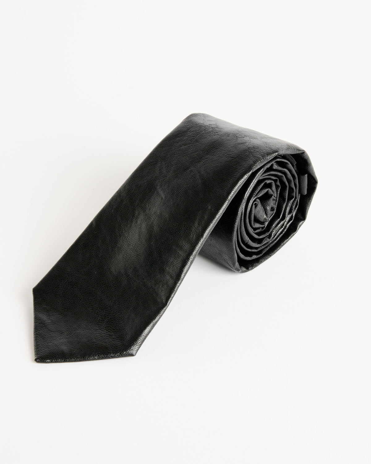 Tie in Black Real Fake Leather - Black Real Fake Leather / OS (284898)