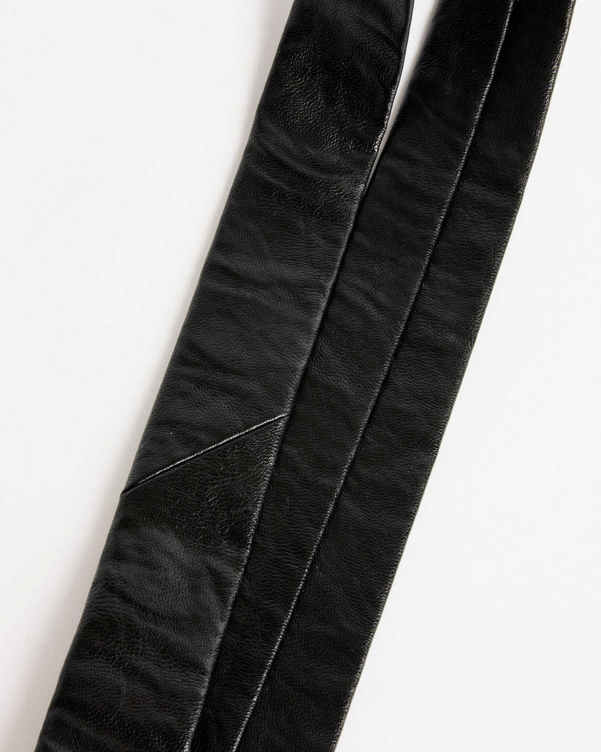 Tie in Black Real Fake Leather - Black Real Fake Leather / OS (284898)