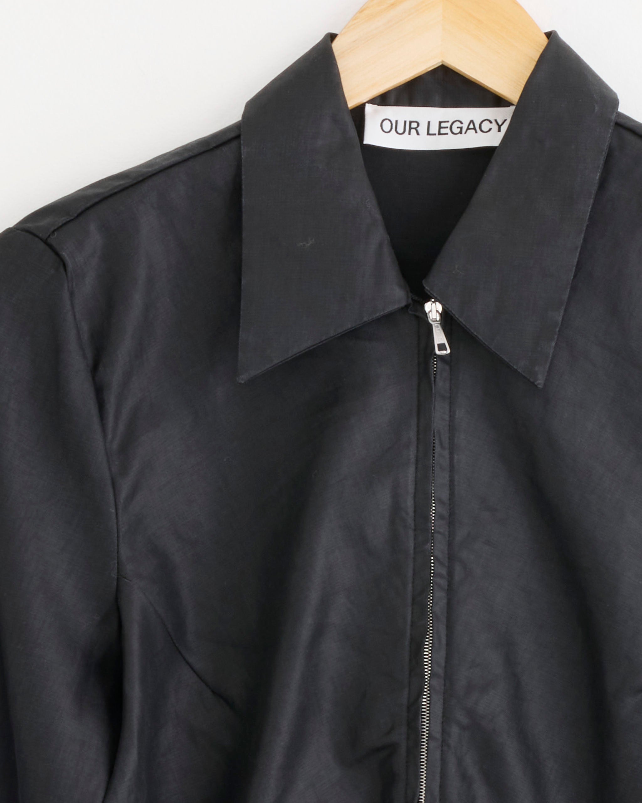 Our Legacy Slim Zip Shirt - Lacquer Black / DK34 (284952)