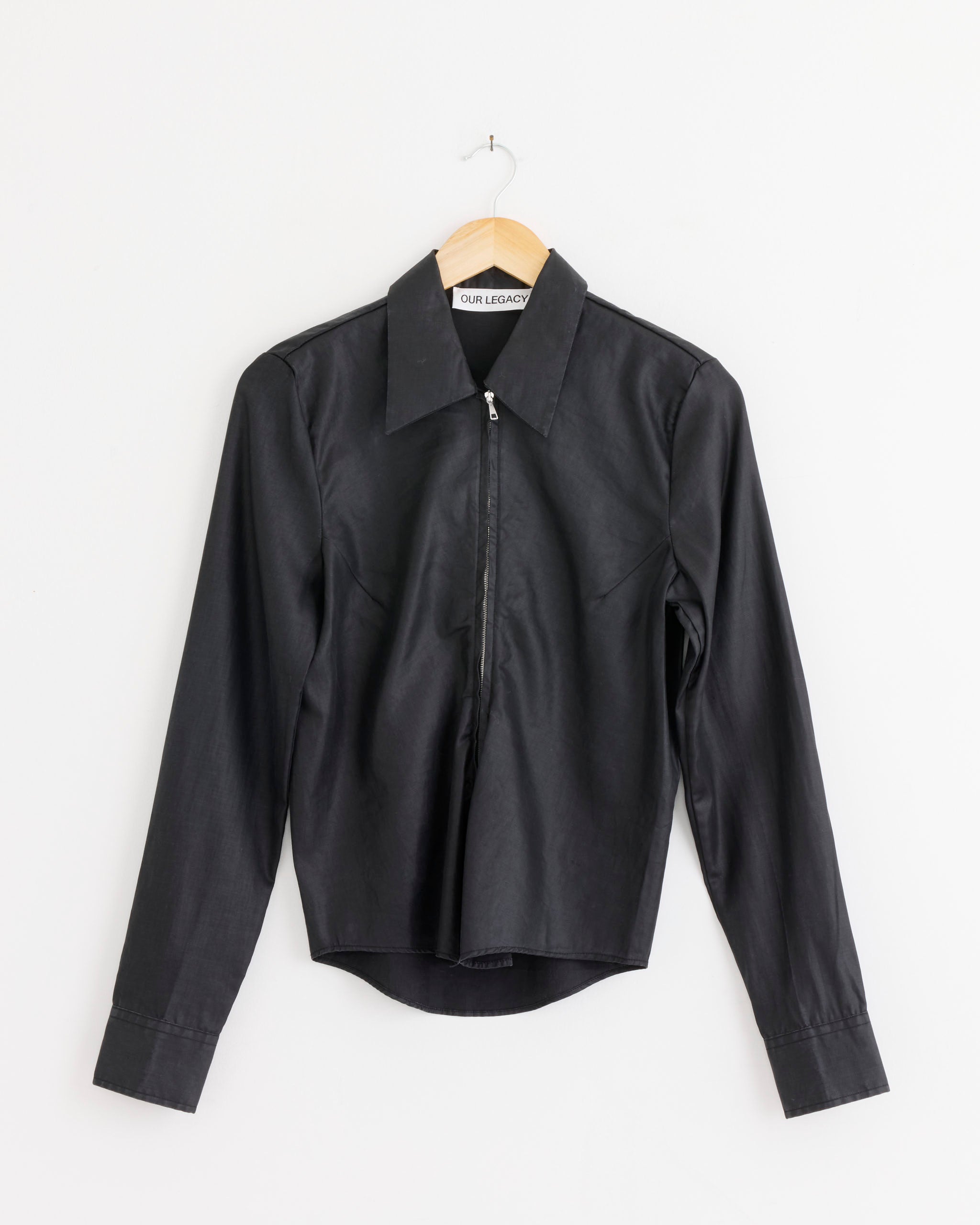 Our Legacy Slim Zip Shirt - Lacquer Black / DK34 (284952)