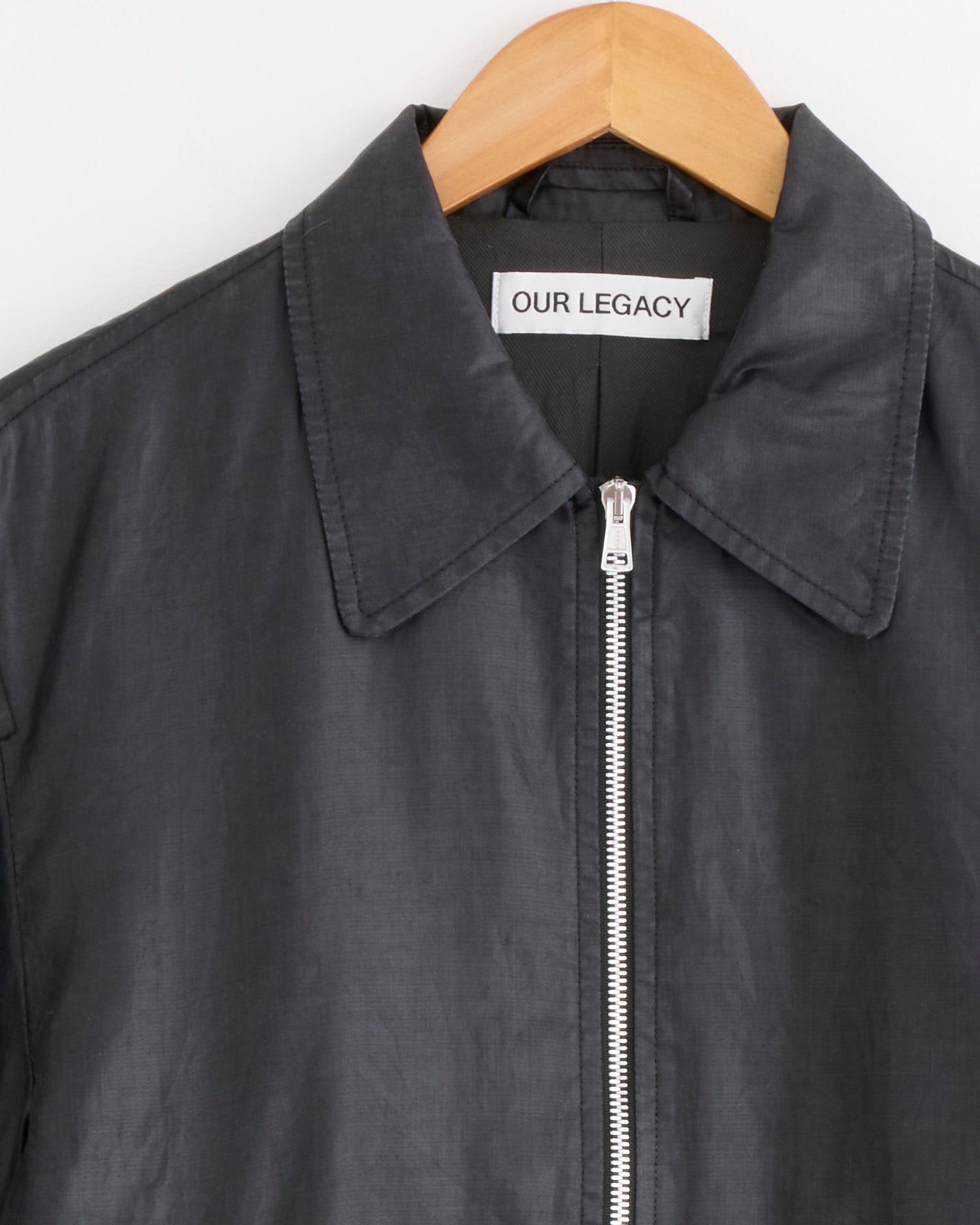 Mini Jacket Worker in Lacquer Black