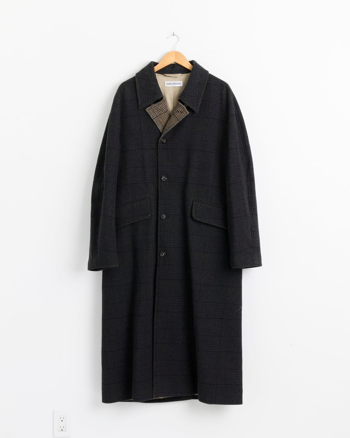 Our Legacy Collapse Car Coat - Bishop Check / IT50 (285024)