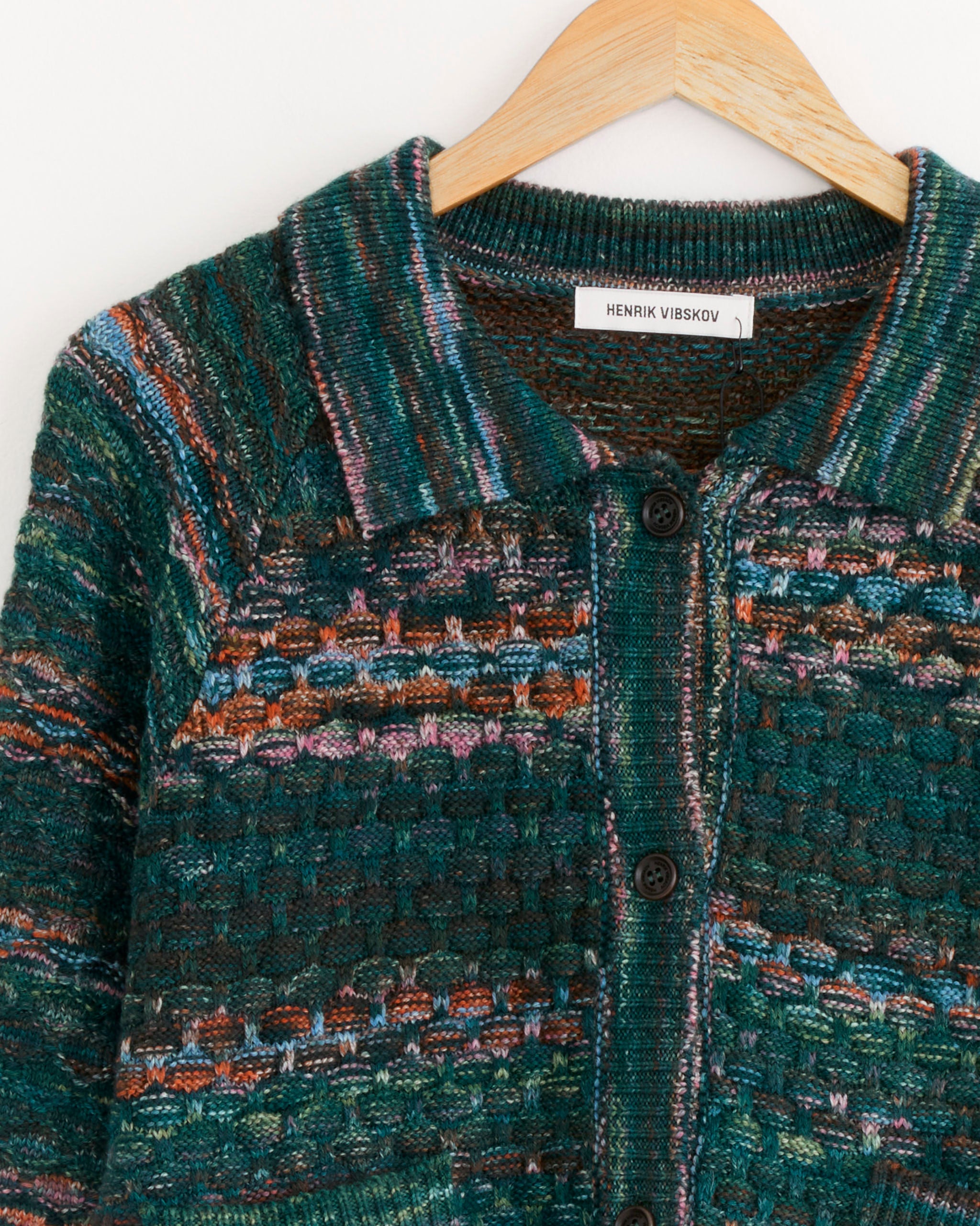 Henrik Vibskov Disguise Cardigan - Green Graffiti / S (285113)