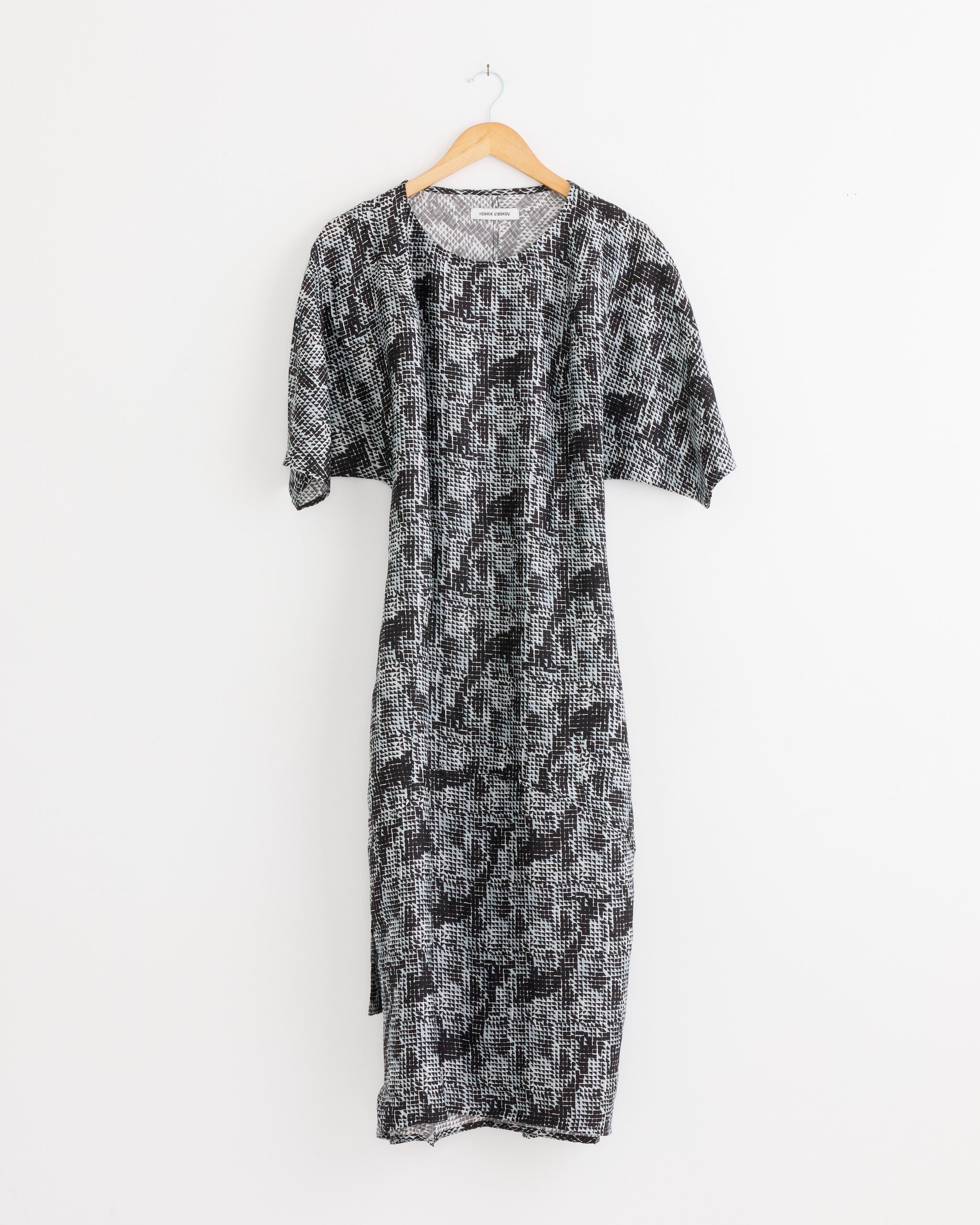 Fown Silk Dress in Jumping Gents - Jumping Gents / S (285126)