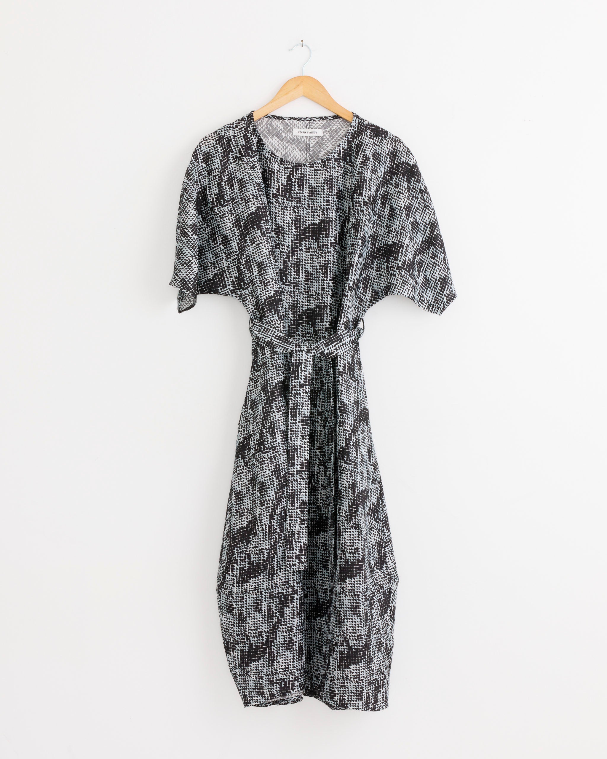 Fown Silk Dress in Jumping Gents - Jumping Gents / S (285126)