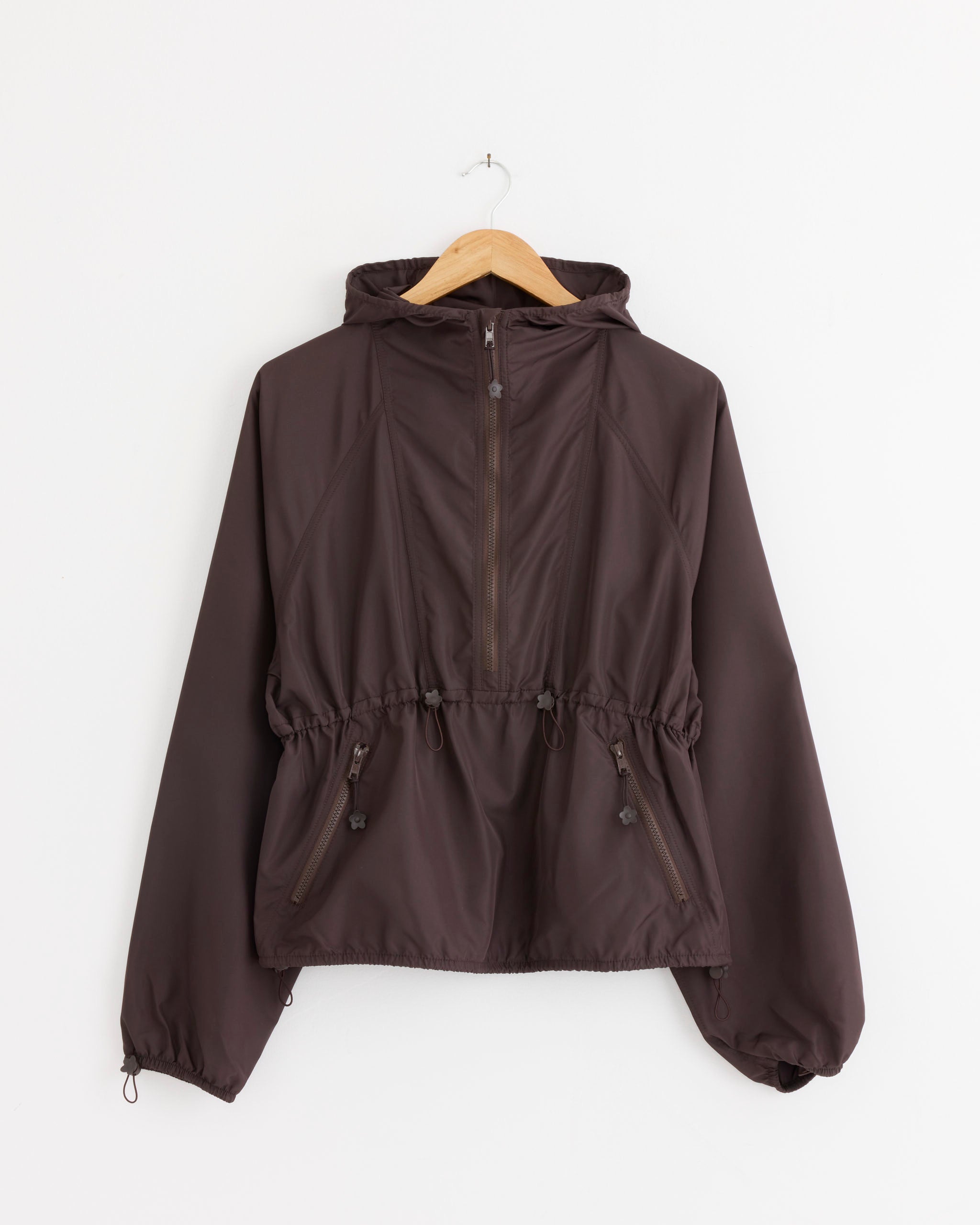 Wool Herringbone Blouson in Black