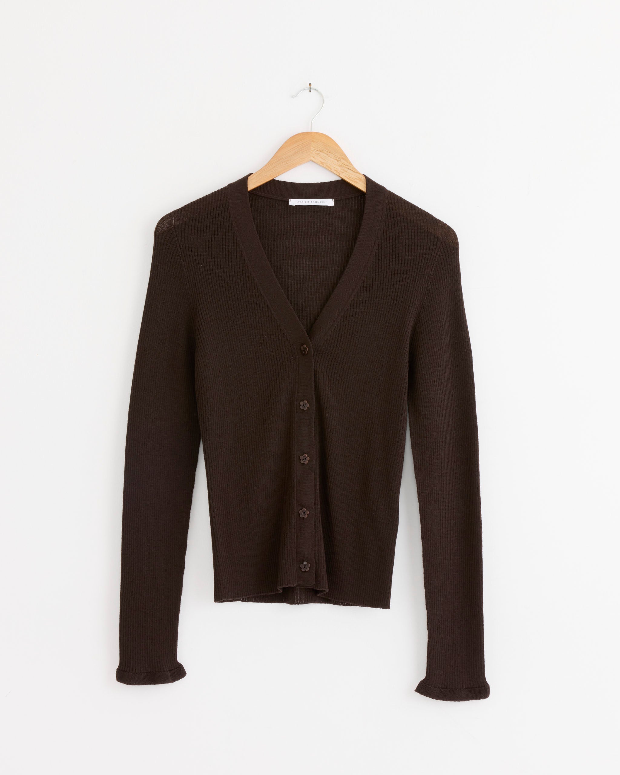 Folke Cardigan ni Brown - Brown / M (285203)