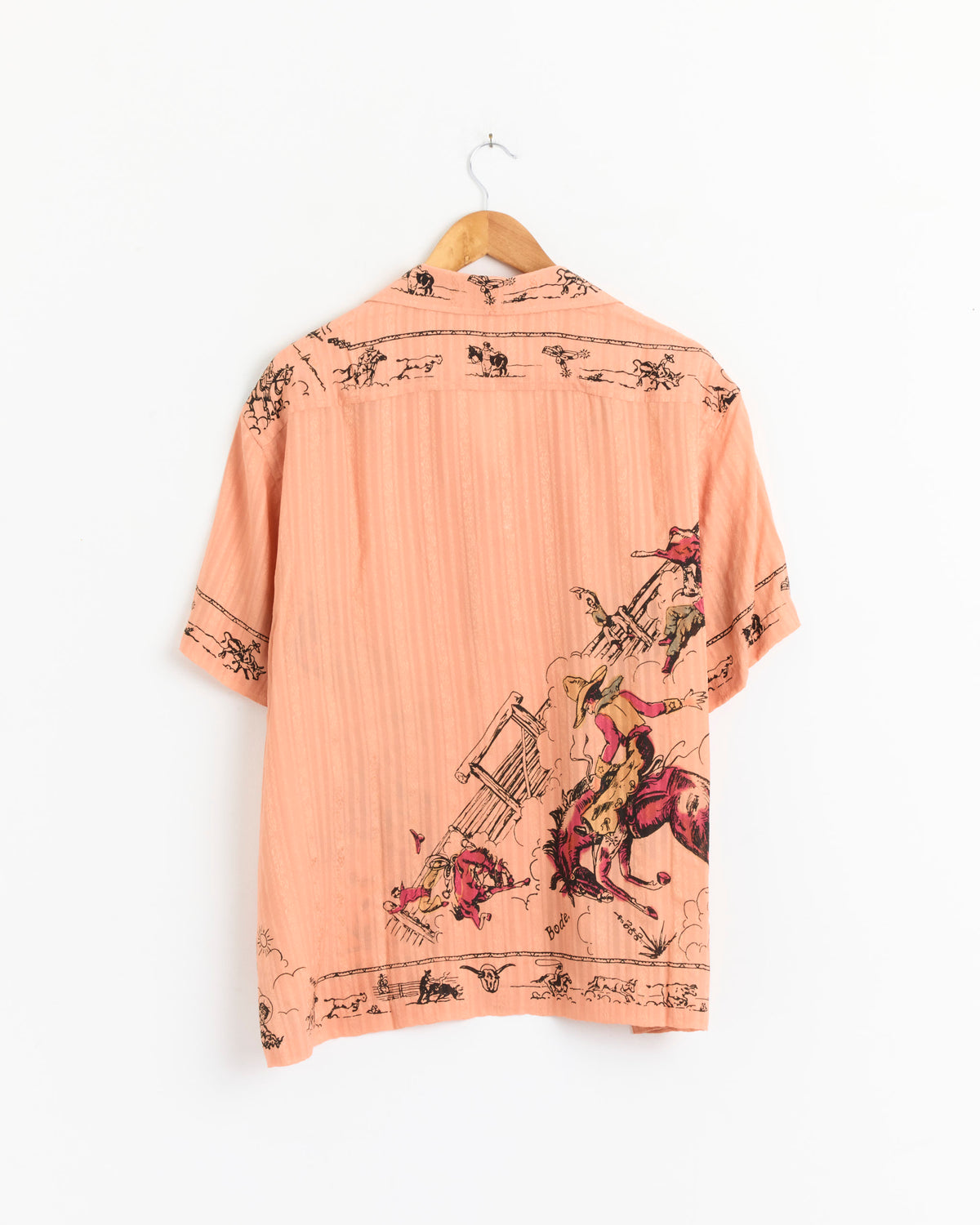 Bode Bronco Buster Shirt - Orange Multi / L (285261)