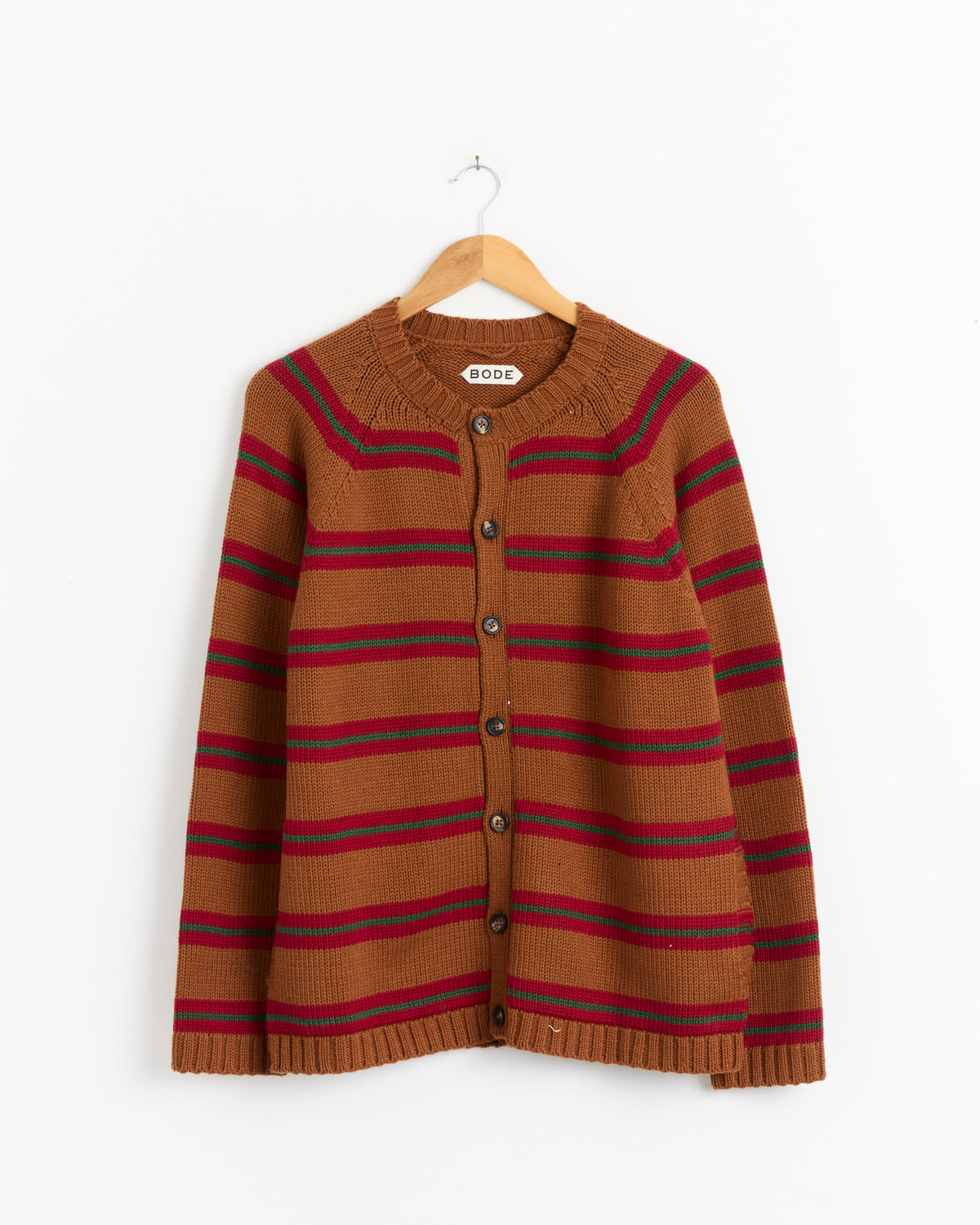 Bode Holly Stripe Cardigan - Brown Multi / M (285269)