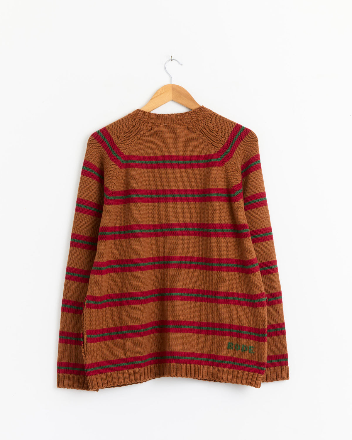 Bode Holly Stripe Cardigan - Brown Multi / M (285269)