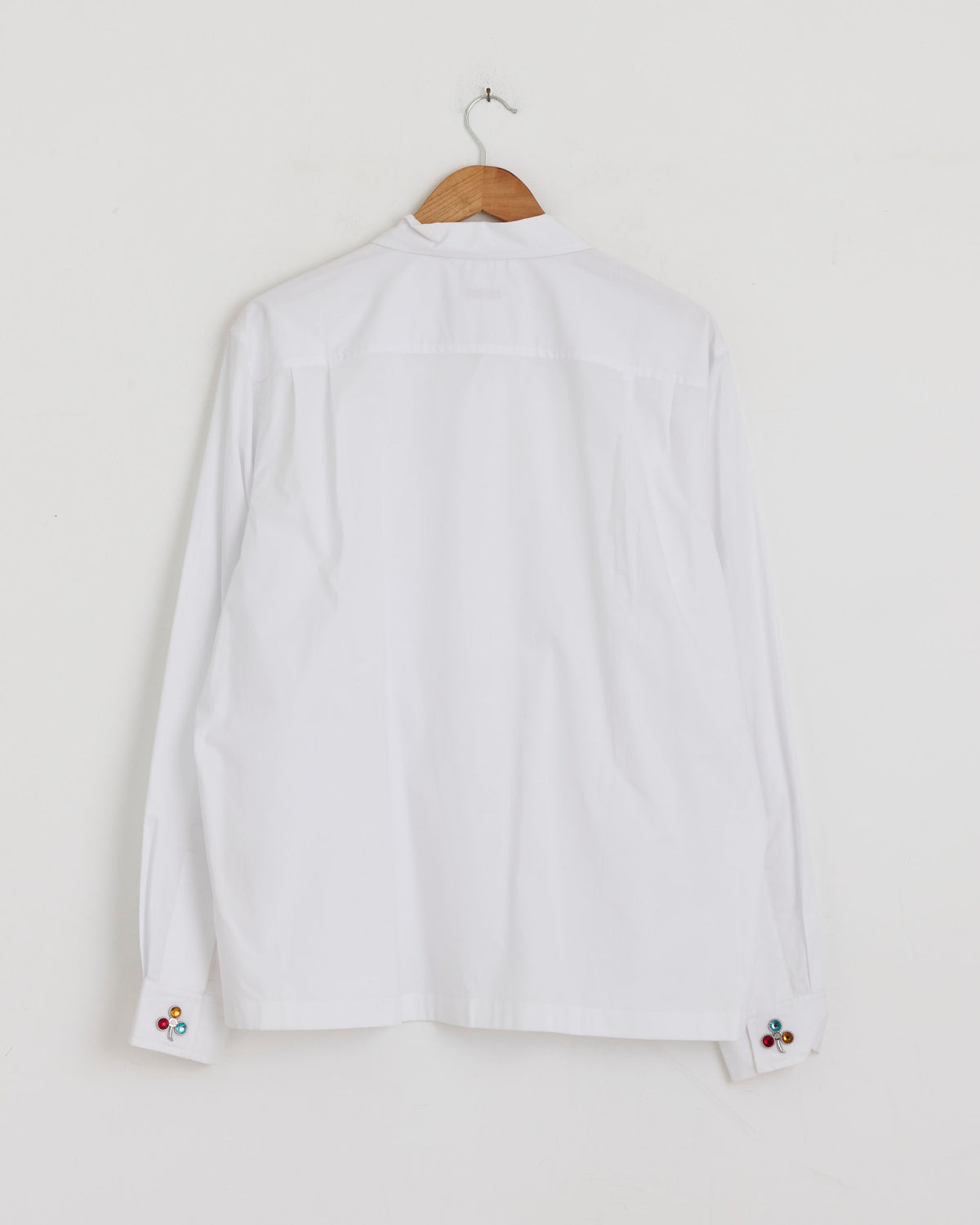 Bode Clover Charm L/S Shirt - White / L (285277)