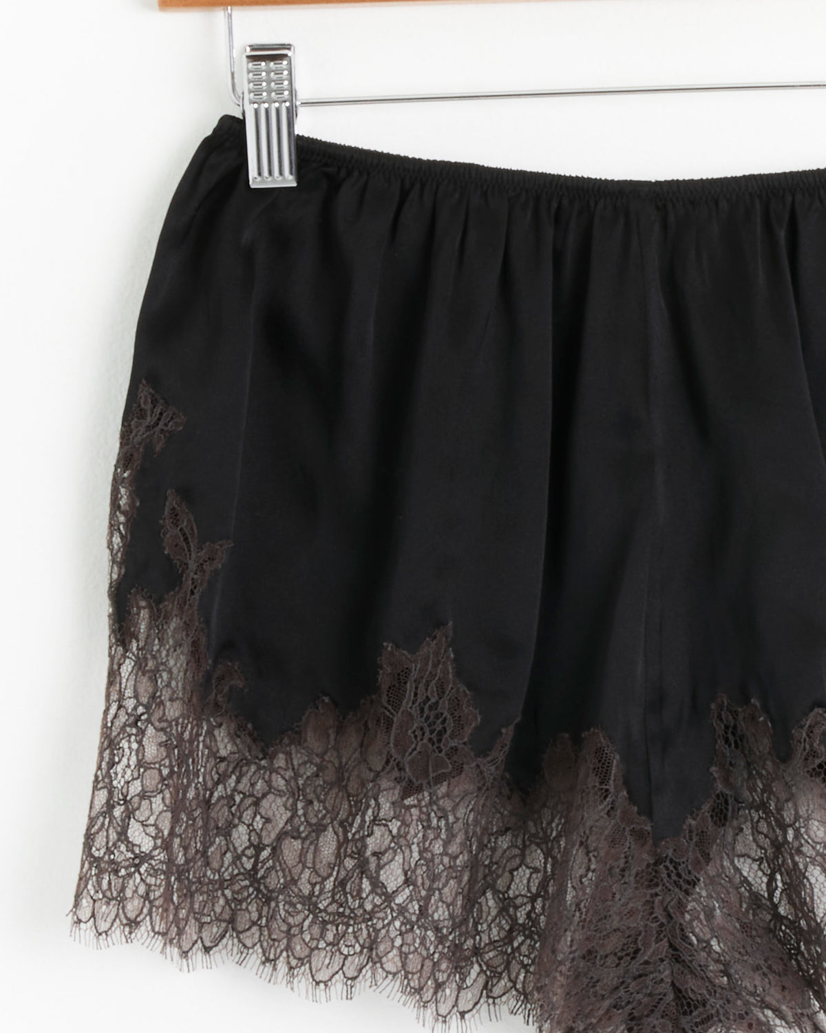 Bode Lace Inlay Tap Short - Black / S (285298)