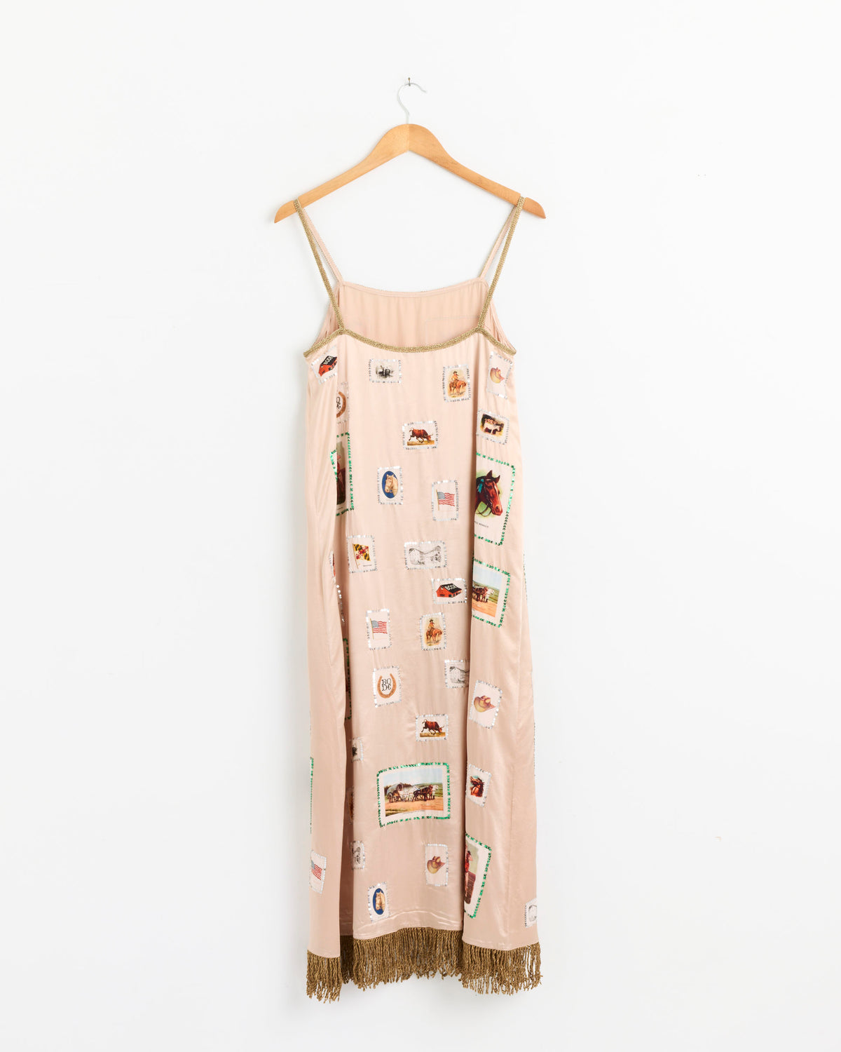Bode Equestrian Patch Dress - Pink Multi / S (285319)