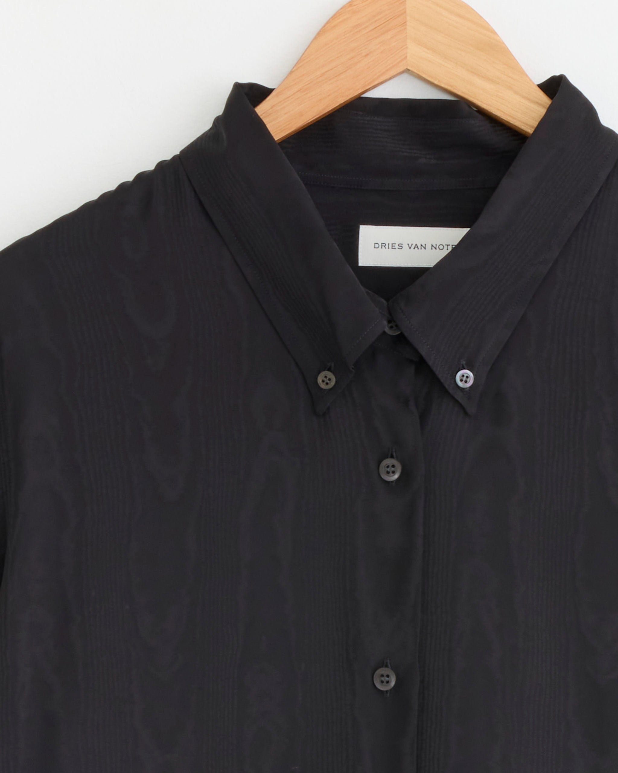 Dries Van Noten Cheers Tris 4024 Shirt - Black / FR36 (285324)