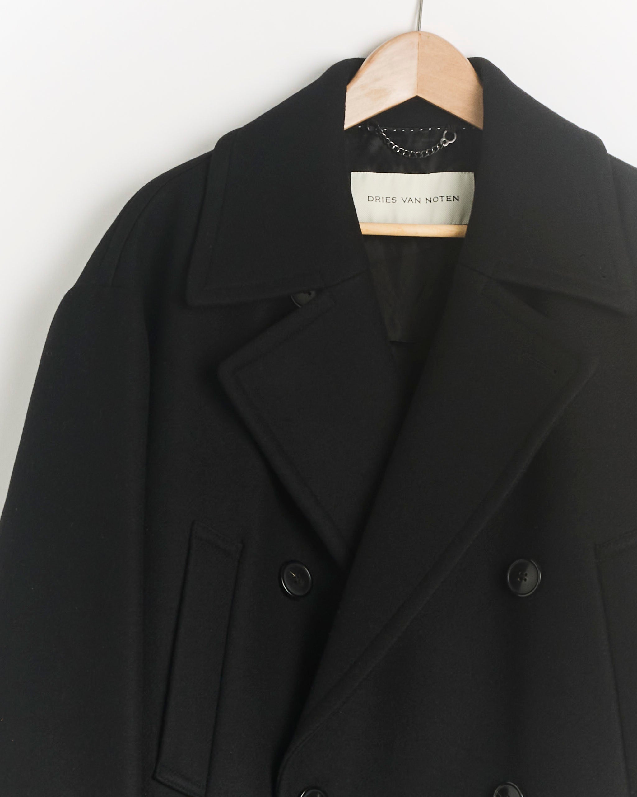 Double-Breasted Coat in Black - Black / L (285388)