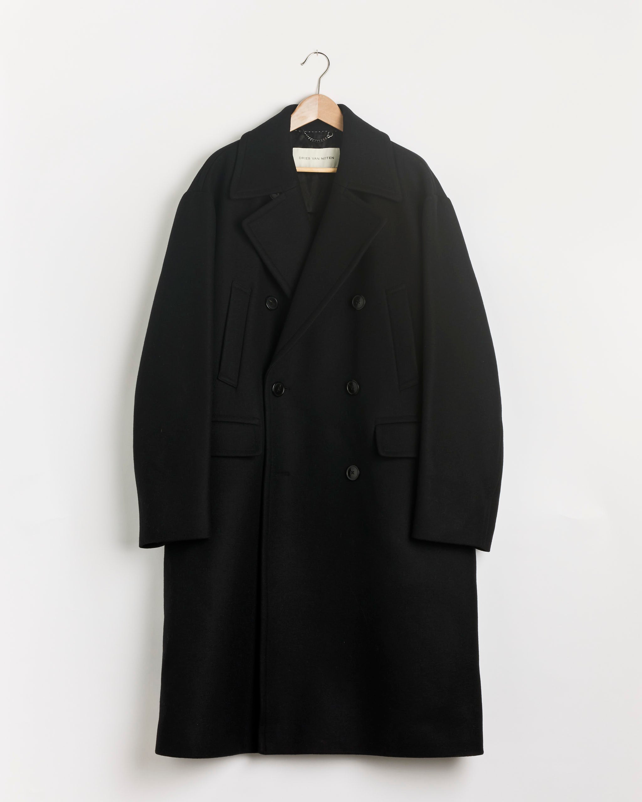 Double-Breasted Coat in Black - Black / L (285388)