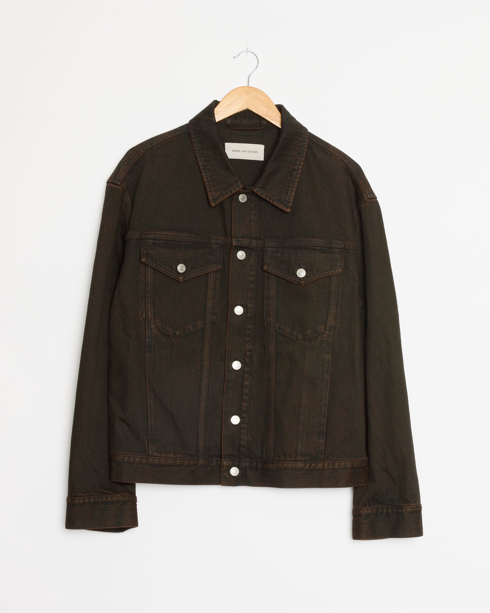 Dries Van Noten Vuskin Den 4412 Jacket - Dark Brown / L (285472)