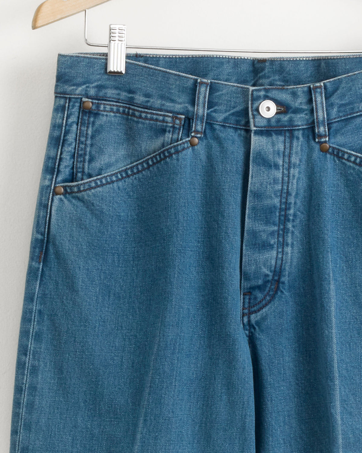 Lemaire Straight Leg 5 Pockets Denim Pant - Indigo / IT48 (285616)