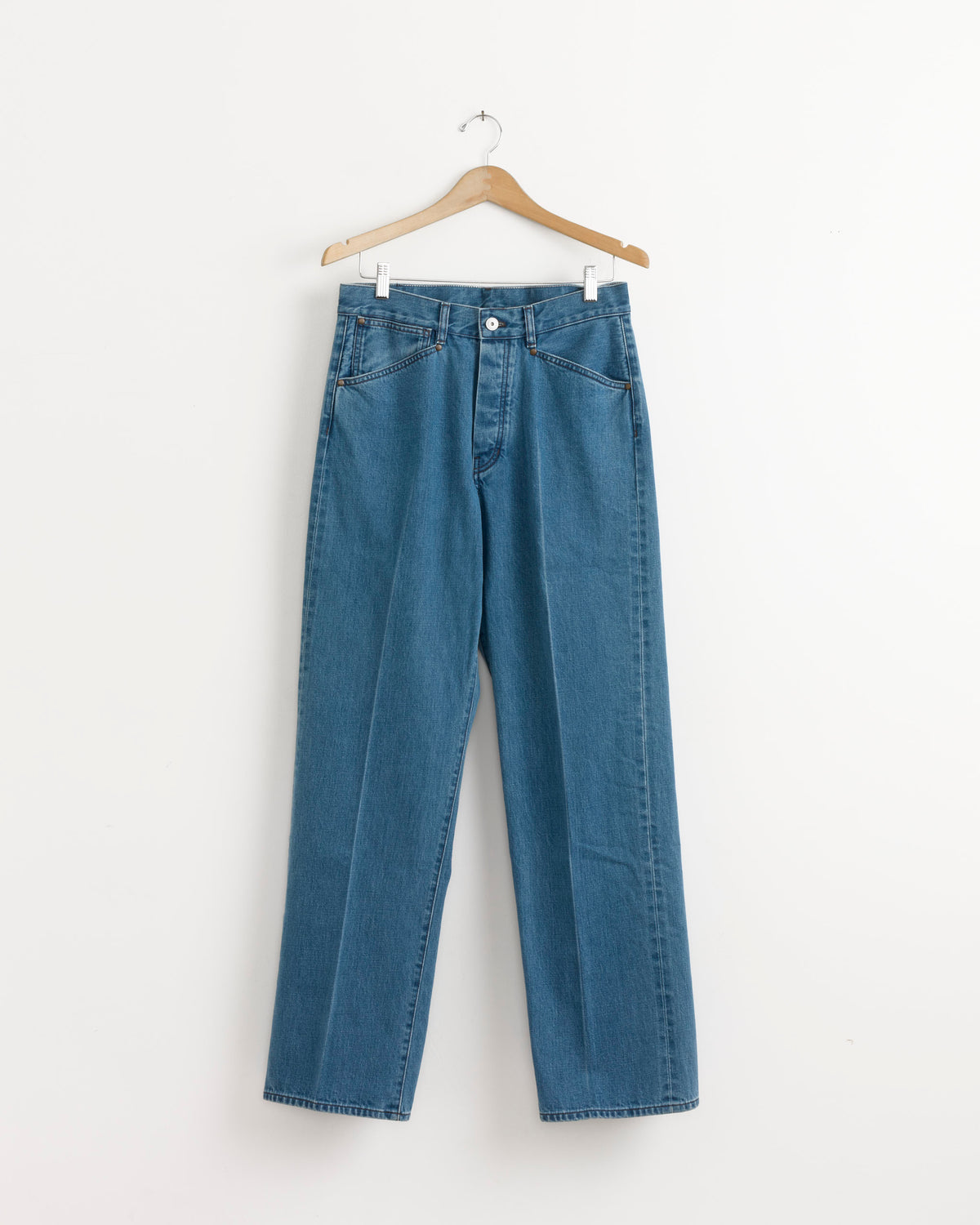 Lemaire Straight Leg 5 Pockets Denim Pant - Indigo / IT48 (285616)