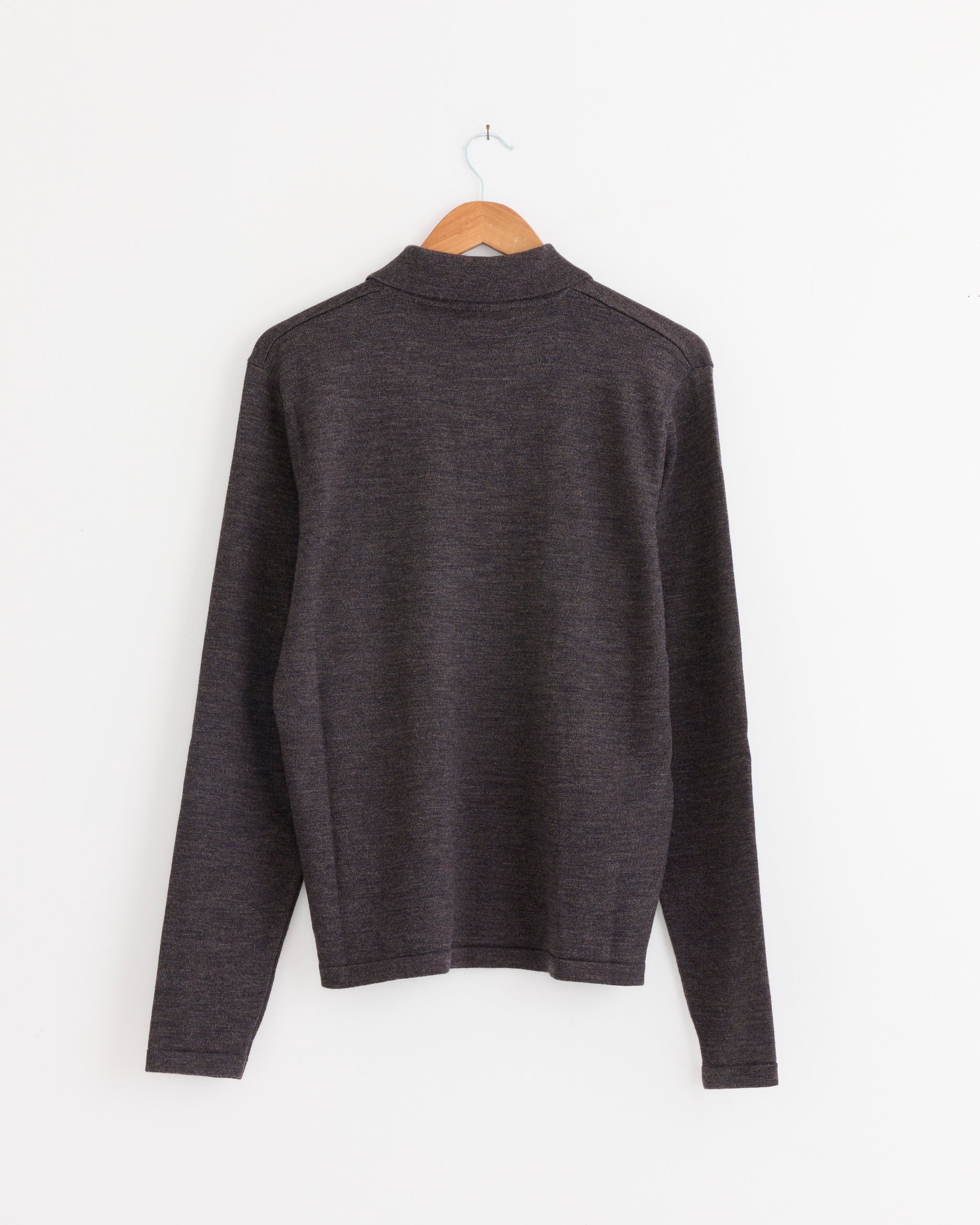 Lemaire L/S Knitted Polo Top - Ecorce / M (285620)