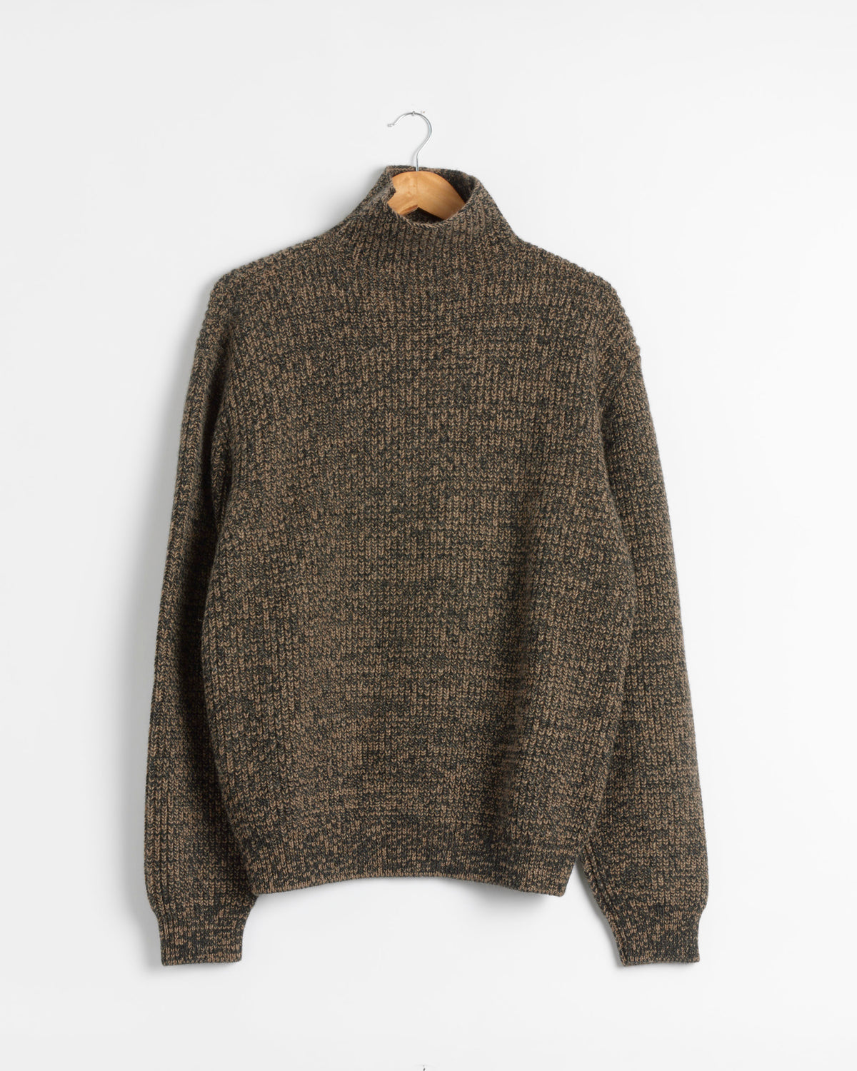 Lemaire High Neck Sweater - Tobacco/Black / M (285623)