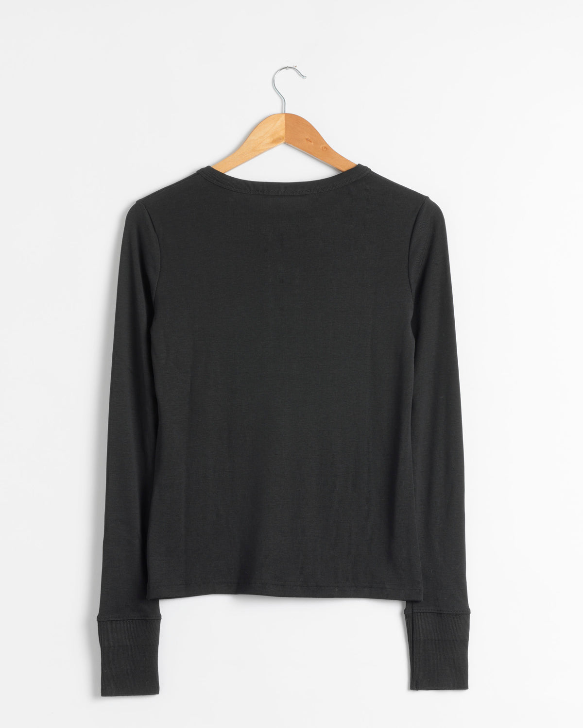 Studio Nicholson Roane Long Sleeve Henley - Black / UK6 (285719)