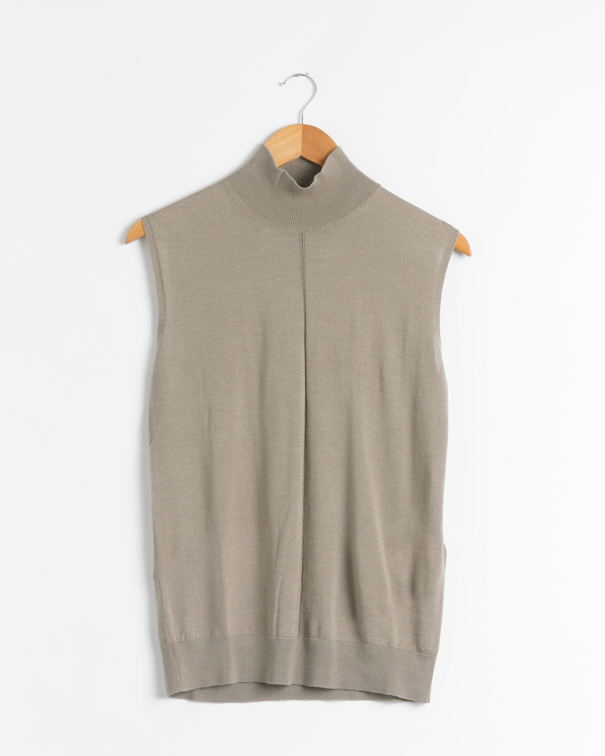 Studio Nicholson Lotes Mock Neck Vest - Taupe / UK6 (285723)