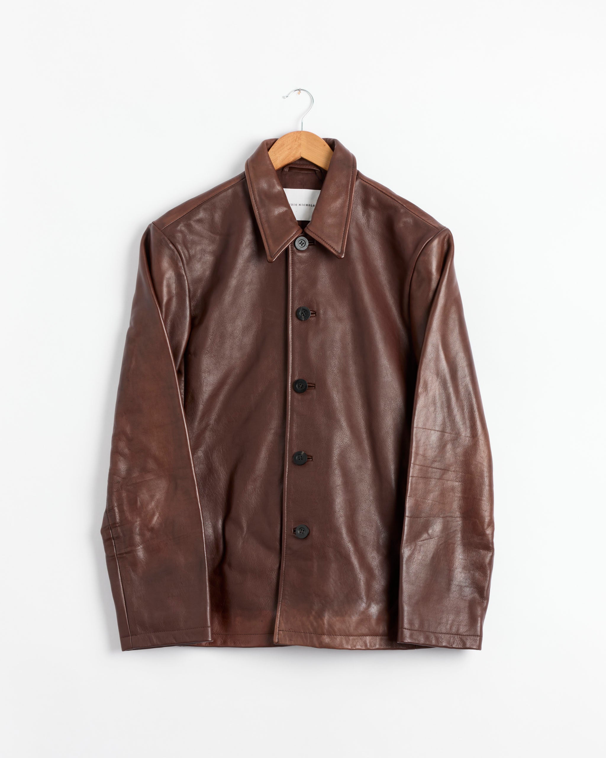 Silk Linen Nep Check Jacket in Dark Brown Check