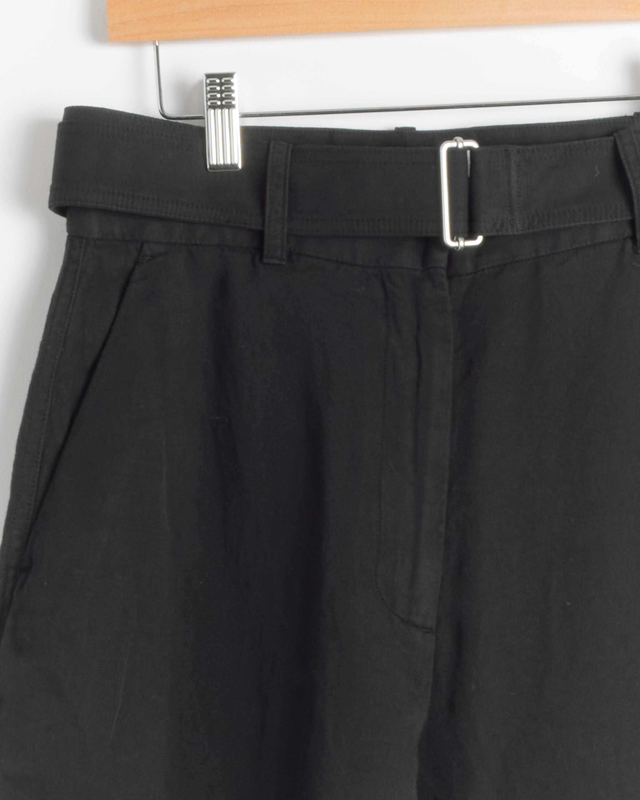 Studio Nicholson Chatto Belted Round Leg Pant - Black / UK6 (285732)