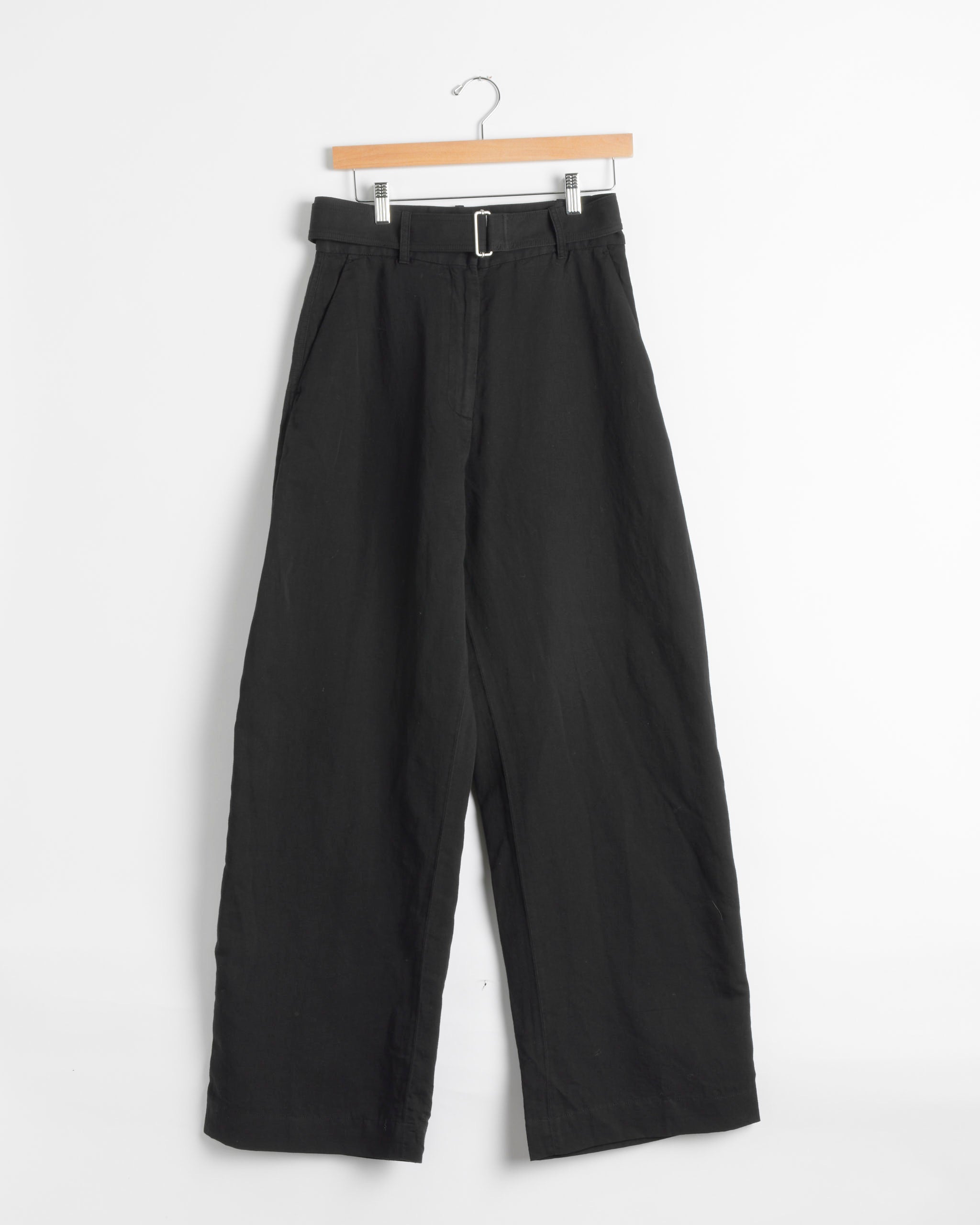 Studio Nicholson Chatto Belted Round Leg Pant - Black / UK6 (285732)