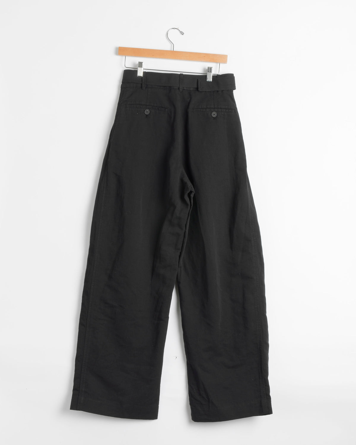 Studio Nicholson Chatto Belted Round Leg Pant - Black / UK6 (285732)