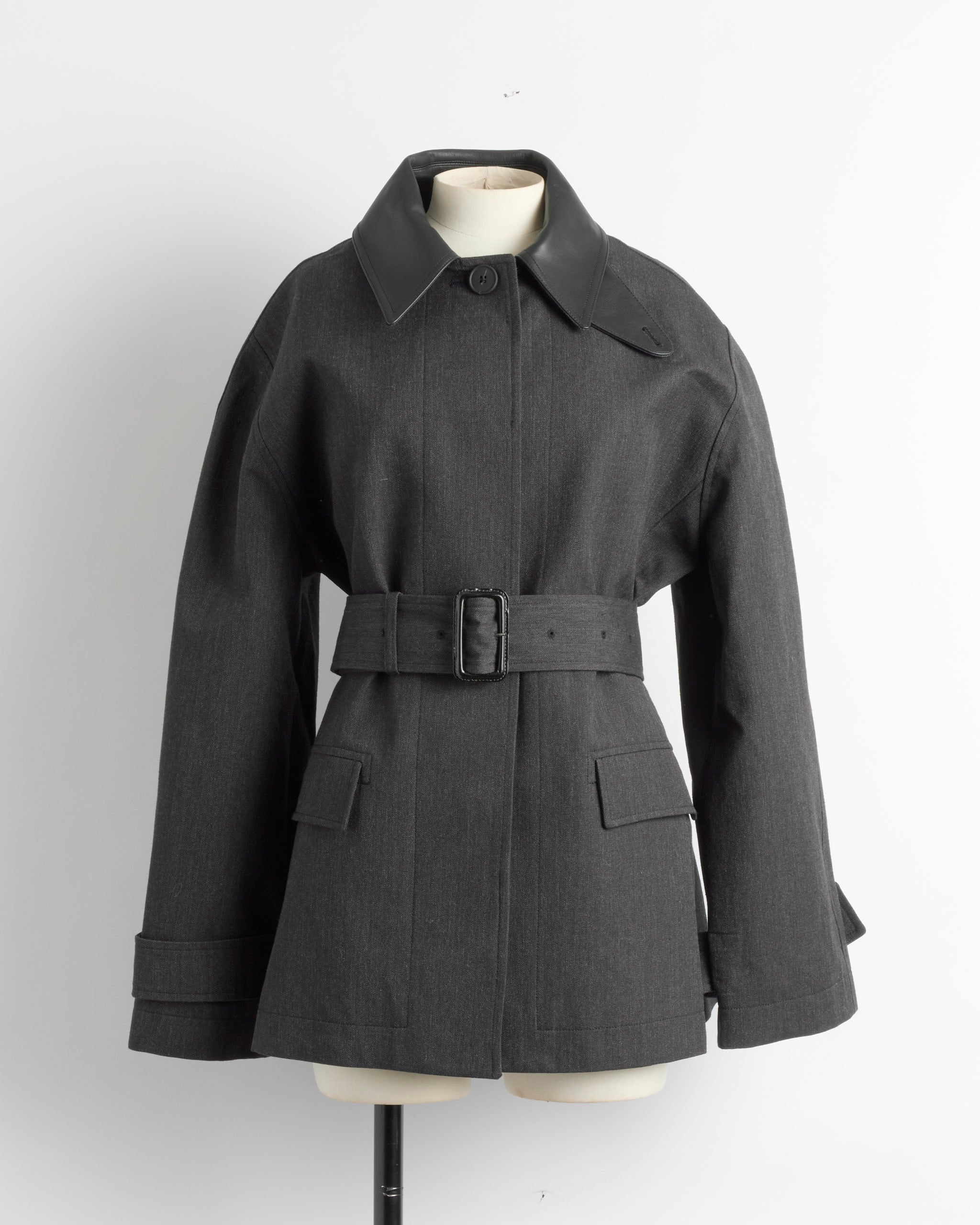 Studio Nicholson Lurie Belted Cropped Jacket - Brown / UK6 (285749)