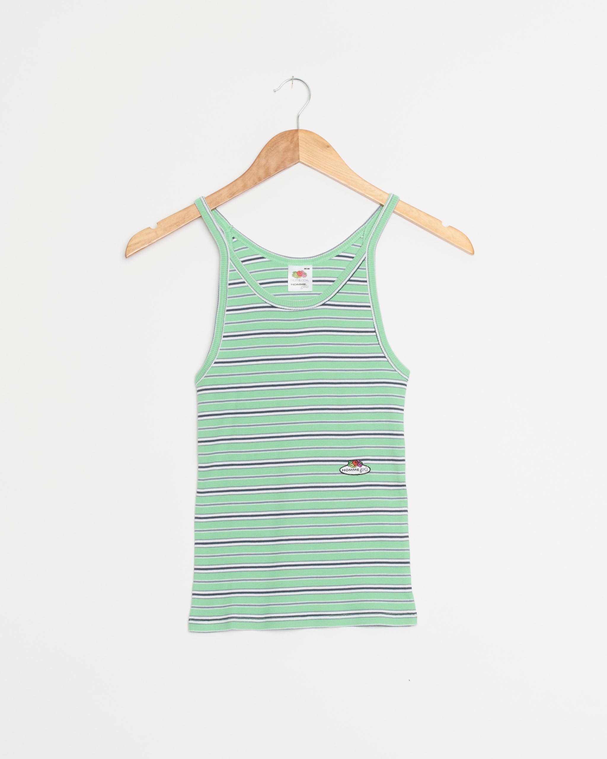 Hommegirls Striped Cami Tank Top, Green Stripe - Green Stripe / M (285924)