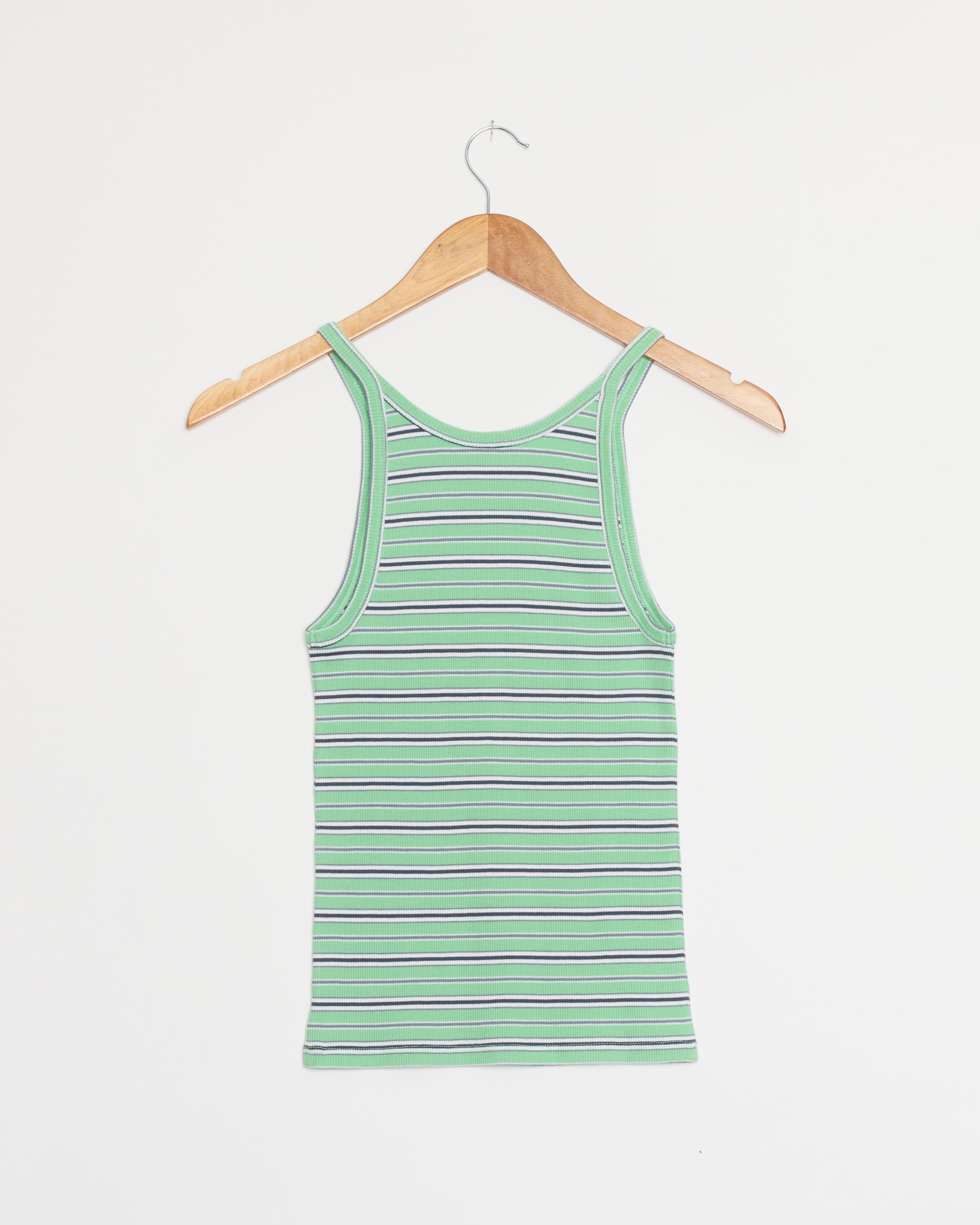 Hommegirls Striped Cami Tank Top, Green Stripe - Green Stripe / M (285924)